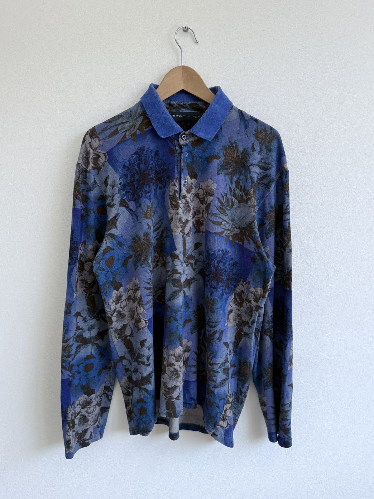 Etro Etro Floral Long Sleeve Polo Shirt Size US XL / EU 56 / 4 - 1 Thumbnail