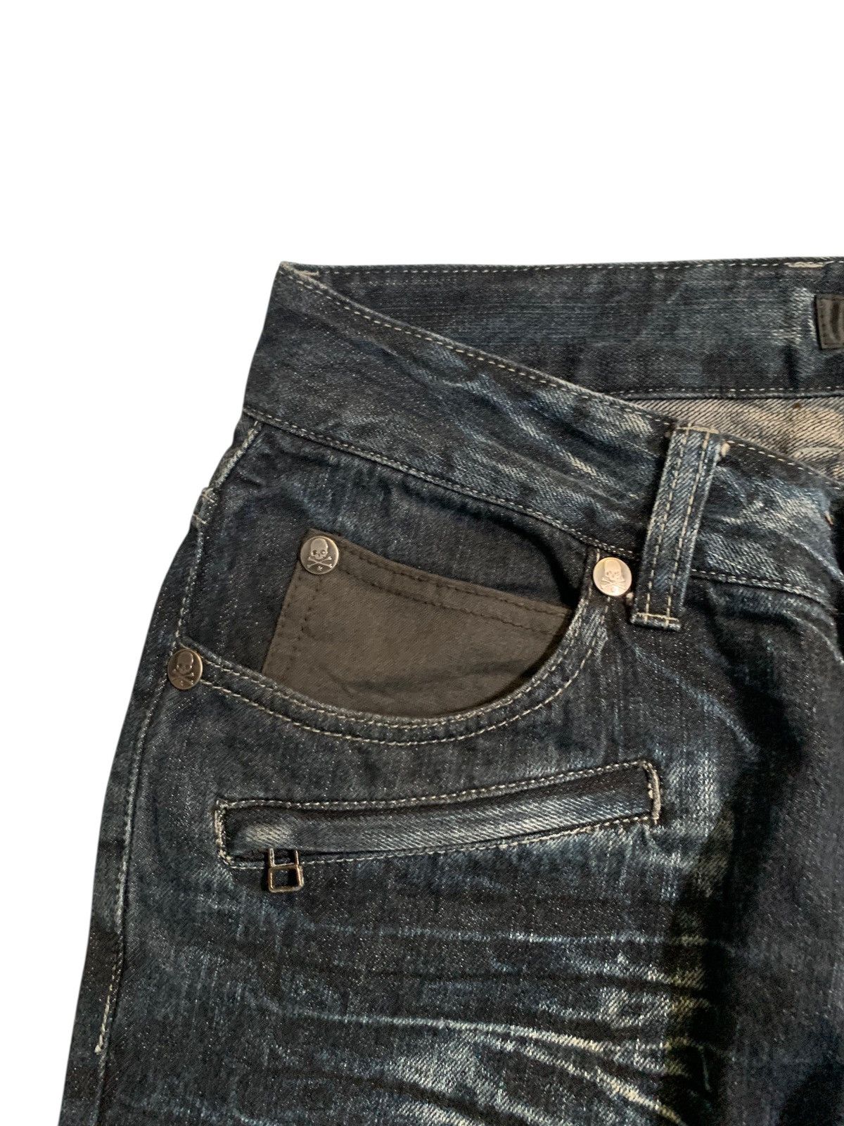 Tornado Mart RUSTY SKULL BONES WILD LIFE STUDDED CLAWMARK PUNK DENIM☠️ Size US 32 / EU 48 - 11 Thumbnail