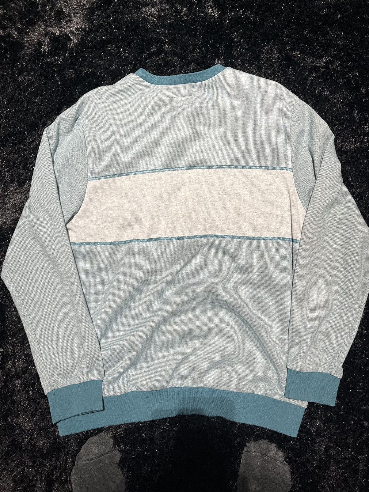 Supreme Teal Supreme Tonal Stripe Logo Crewneck Size US L / EU 52-54 / 3 - 4 Thumbnail