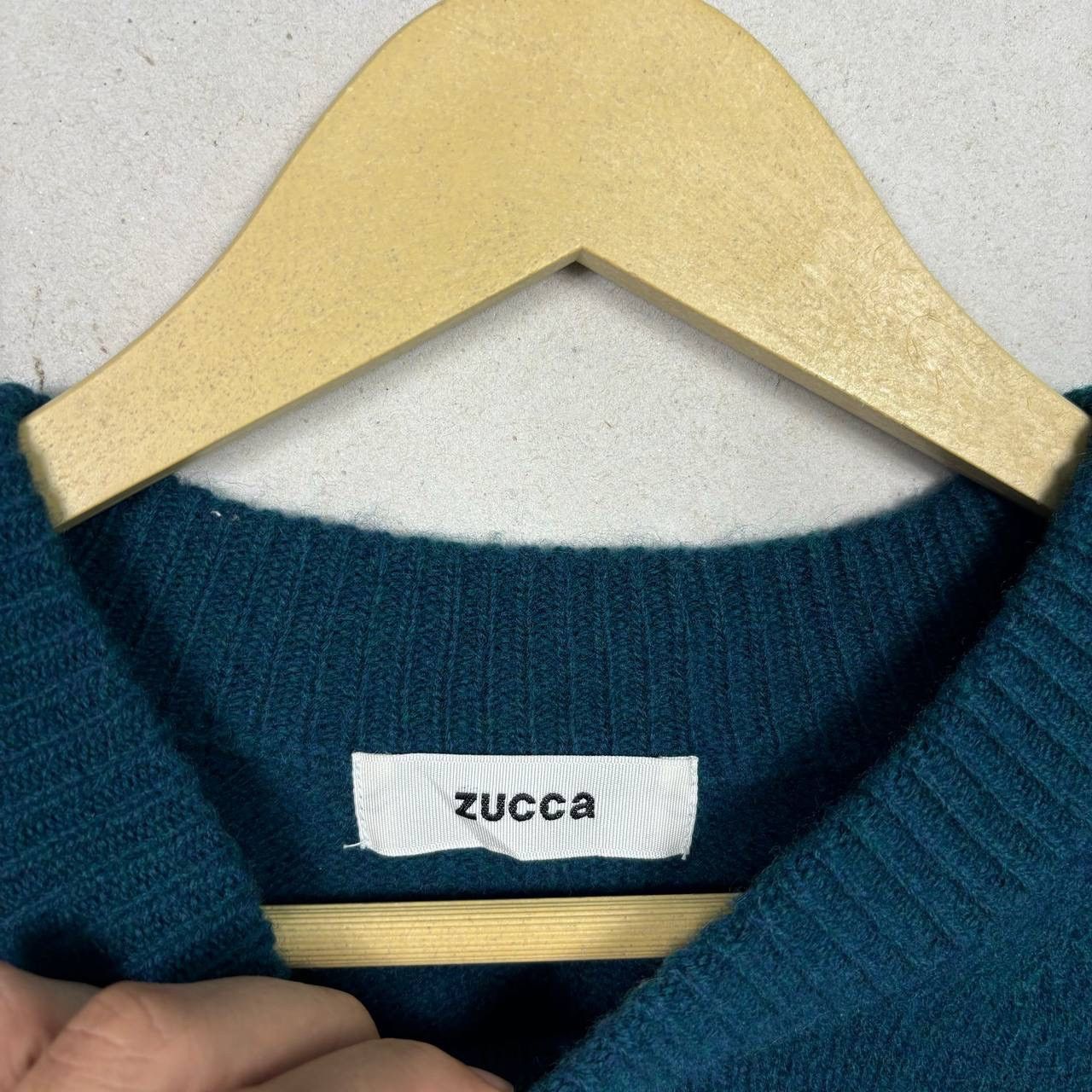 Zucca ZUCCA Knit Sweater M Teal 100% Wool Japanese Designer Size US M / EU 48-50 / 2 - 8 Thumbnail