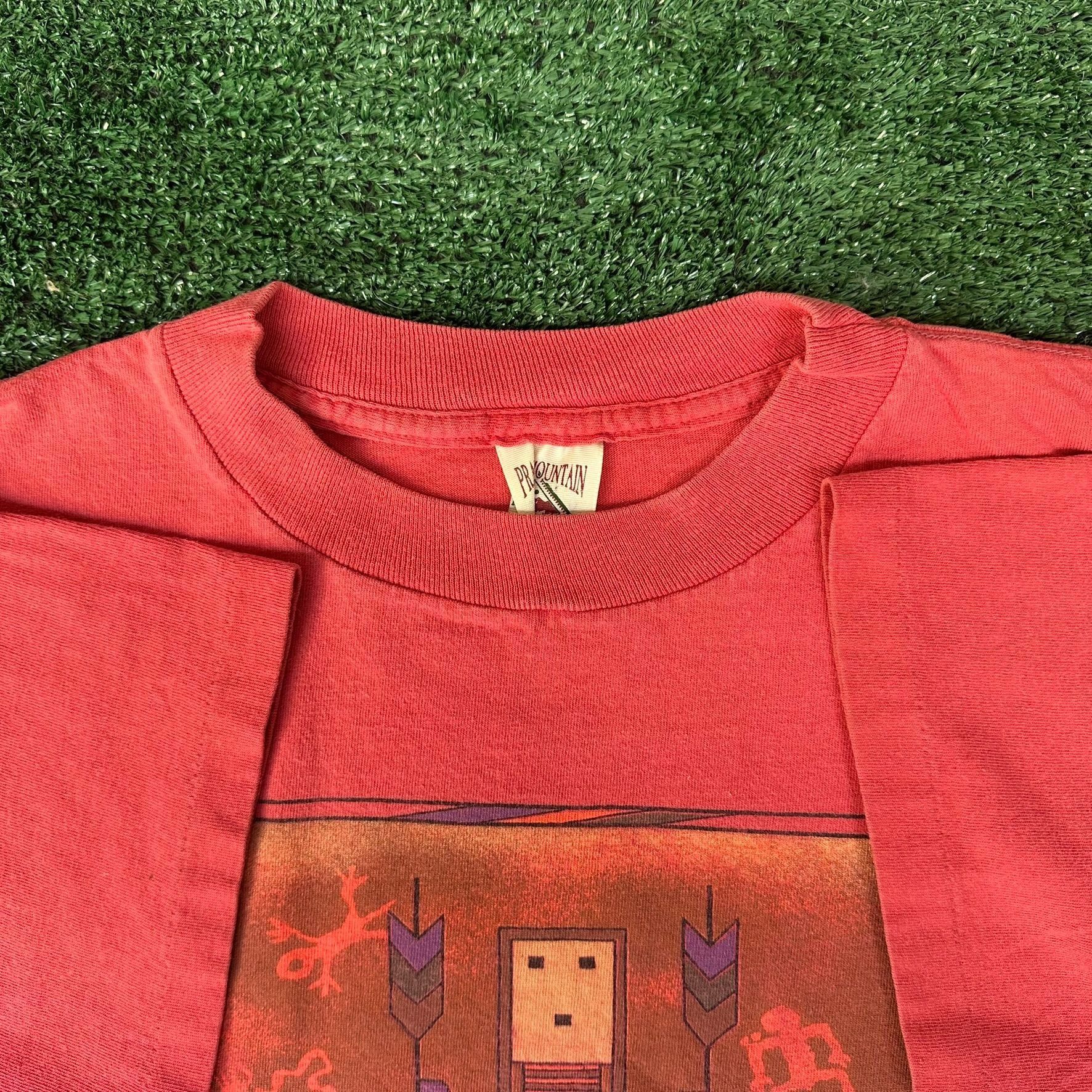 Vintage Vintage 90s Grand Canyon Tribal T-Shirt Single Stitch Red XL Size US XL / EU 56 / 4 - 4 Thumbnail