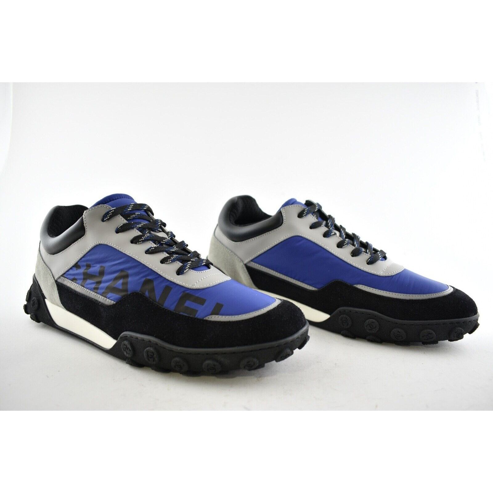 Chanel Chanel Mens 18B Nylon Lace Low Top Trainer Sneaker 43 10 Size US 10 / EU 43 - 3 Thumbnail