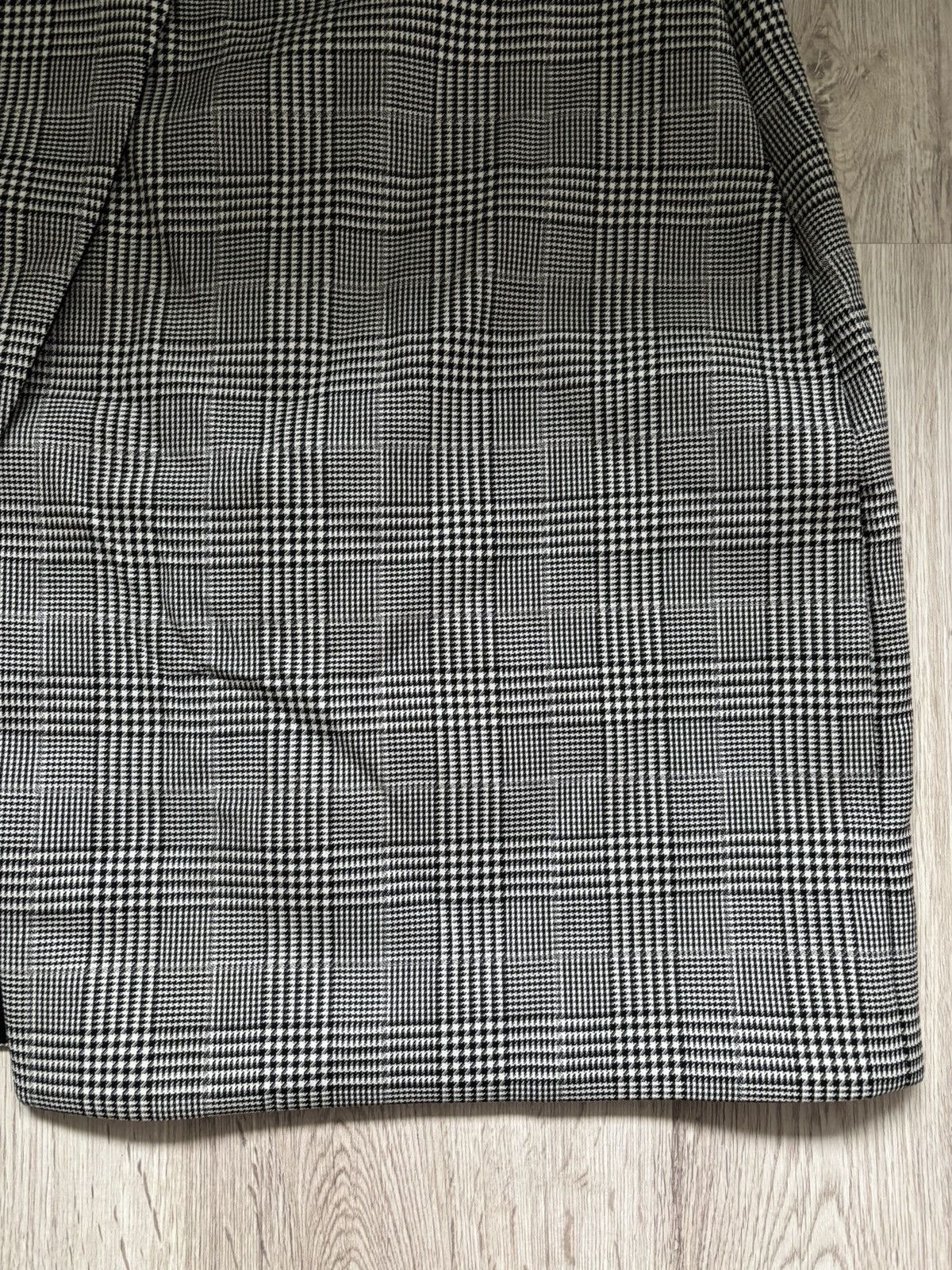 Stella McCartney Stella McCartney Houndstooth Plaid Wool Skirt Front Slit 40 Size 27" / US 4 / IT 40 - 3 Thumbnail
