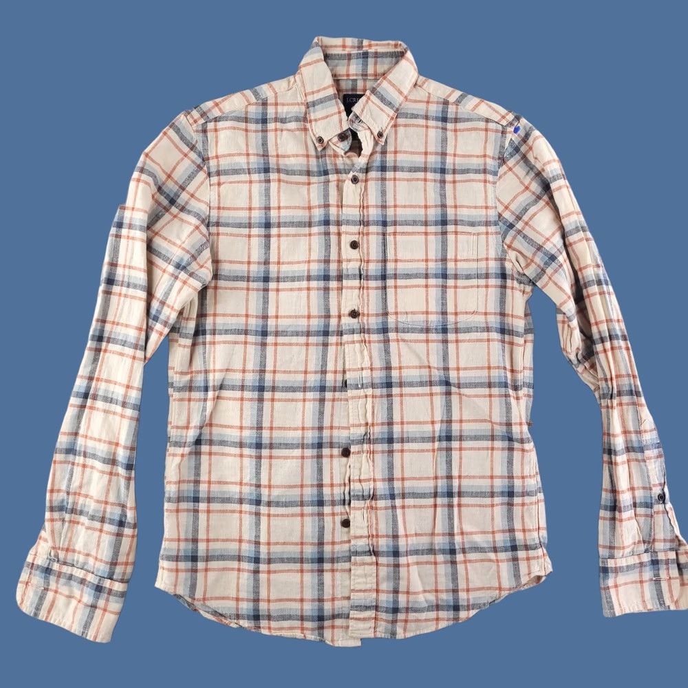J.Crew J.CREW Shirt Mens Small Check Cotton Summer Breathable Long Sleeve Button-Up, Slim, Brown, Classic Pattern, Casual Size US S / EU 44-46 / 1 - 1 Thumbnail