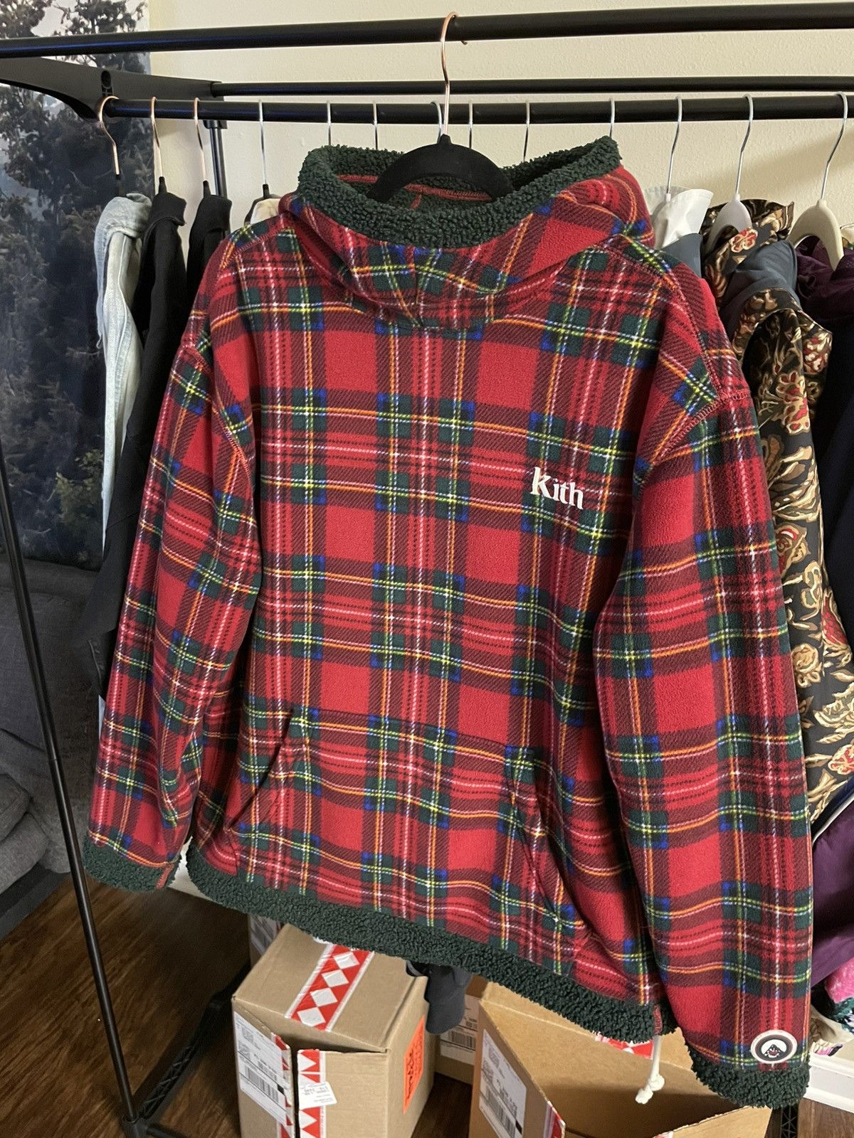 Kith Adrian Sherpa Hoodie - Tartan Size US M / EU 48-50 / 2 - 3 Thumbnail