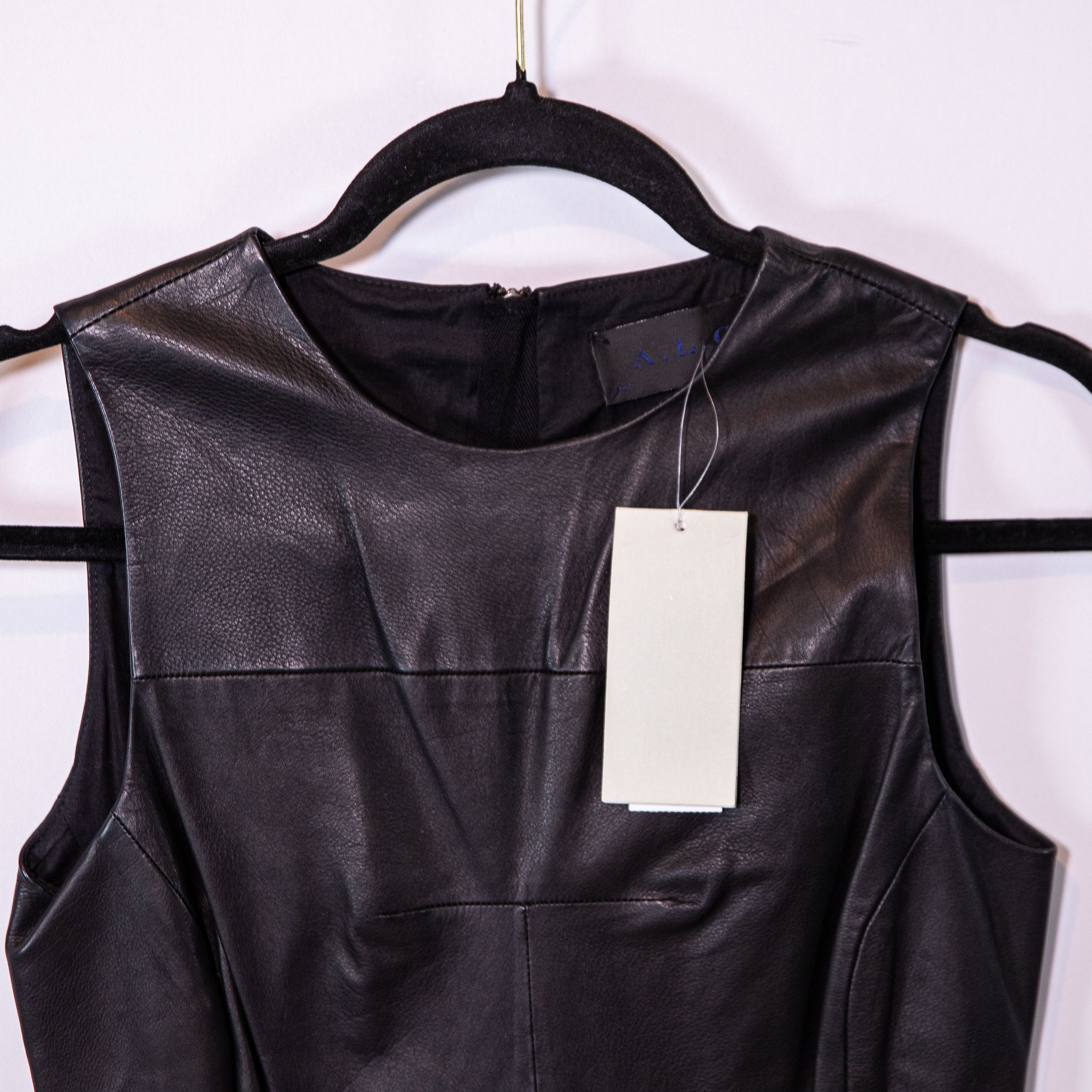 A.L.C. NEW A.L.C. Genuine Leather Panels Sleeveless Size XS / US 0-2 / IT 36-38 - 2 Thumbnail