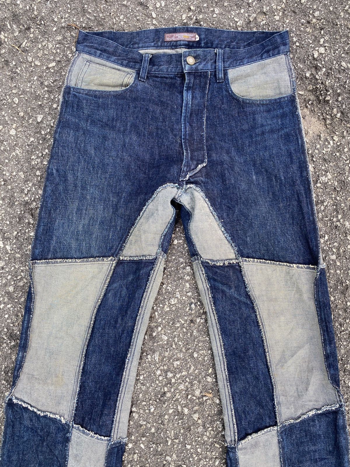 If Six Was Nine × Japanese Brand Unconscious Brothers Patchwork Design Denim Size US 31 - 3 Thumbnail