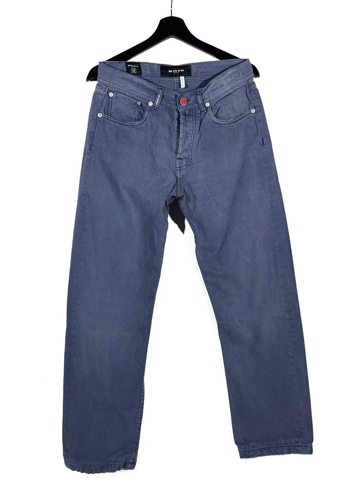 image of Kiton Napoli Blue/purple Jeans 100% Cotton 28 Made In Italy, Men's