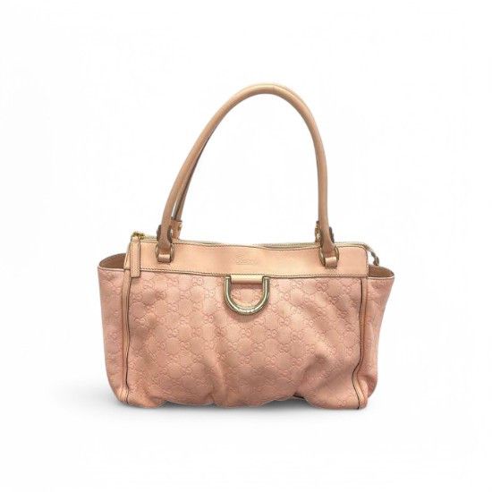 Gucci Gucci - Shima Abbey Pink Handbag Leather Shoulder Bag Rose Size ONE SIZE - 1 Thumbnail