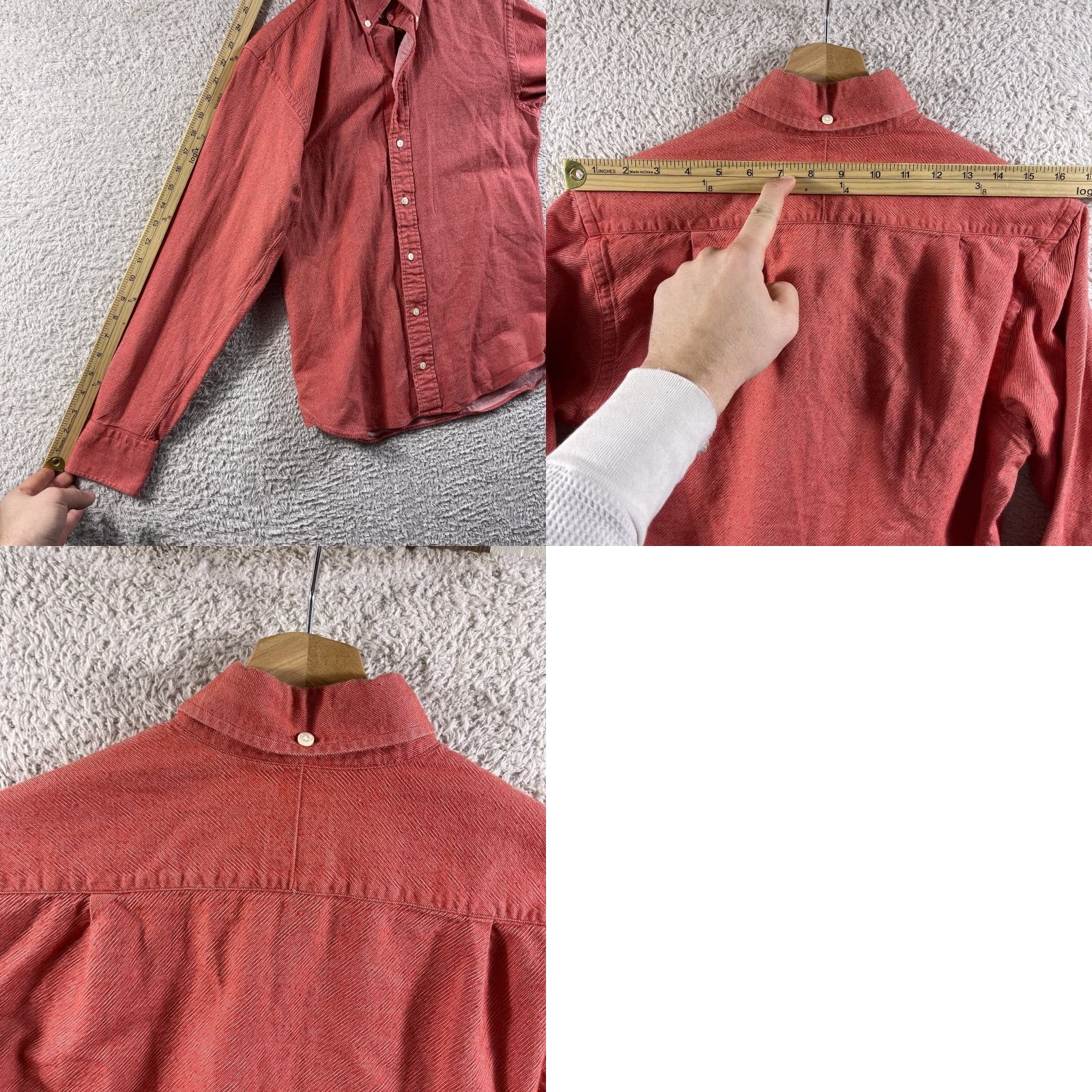 Vintage Ole Mason Jar Shirt Mens Small Red Button-Up Long Sleeve Made in USA Workwear Size US S / EU 44-46 / 1 - 8 Thumbnail