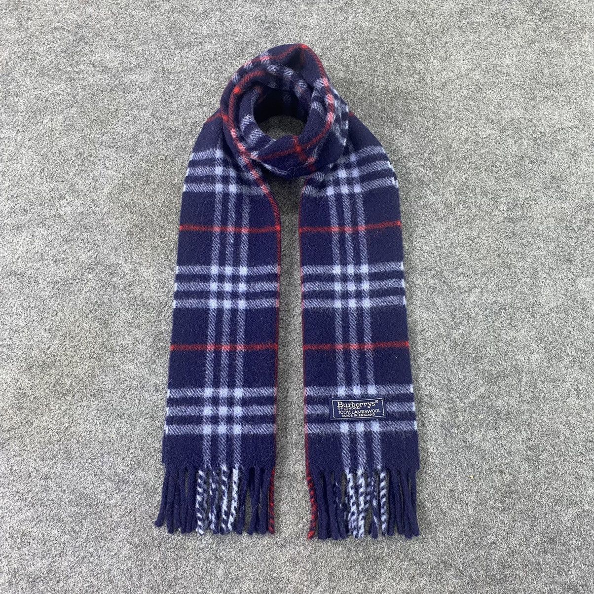 Burberry × Vintage Burberry Wool Muffler / Scarf / Neckwear - T1362 Size ONE SIZE - 1 Thumbnail