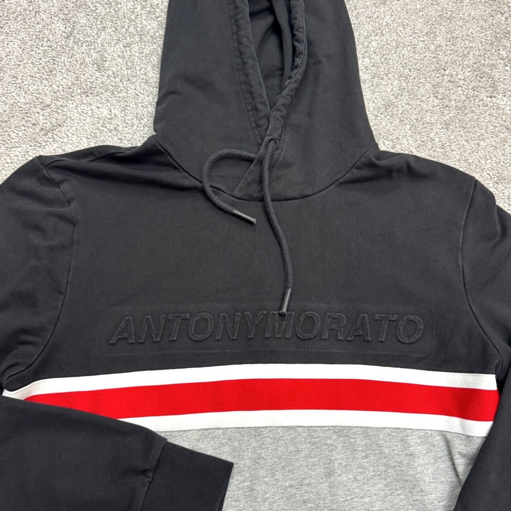 The North Face Antony Morato Colorblock Hoodie Pullover Sweatshirt Mens Small Black Gray Casual Size US S / EU 44-46 / 1 - 4 Thumbnail