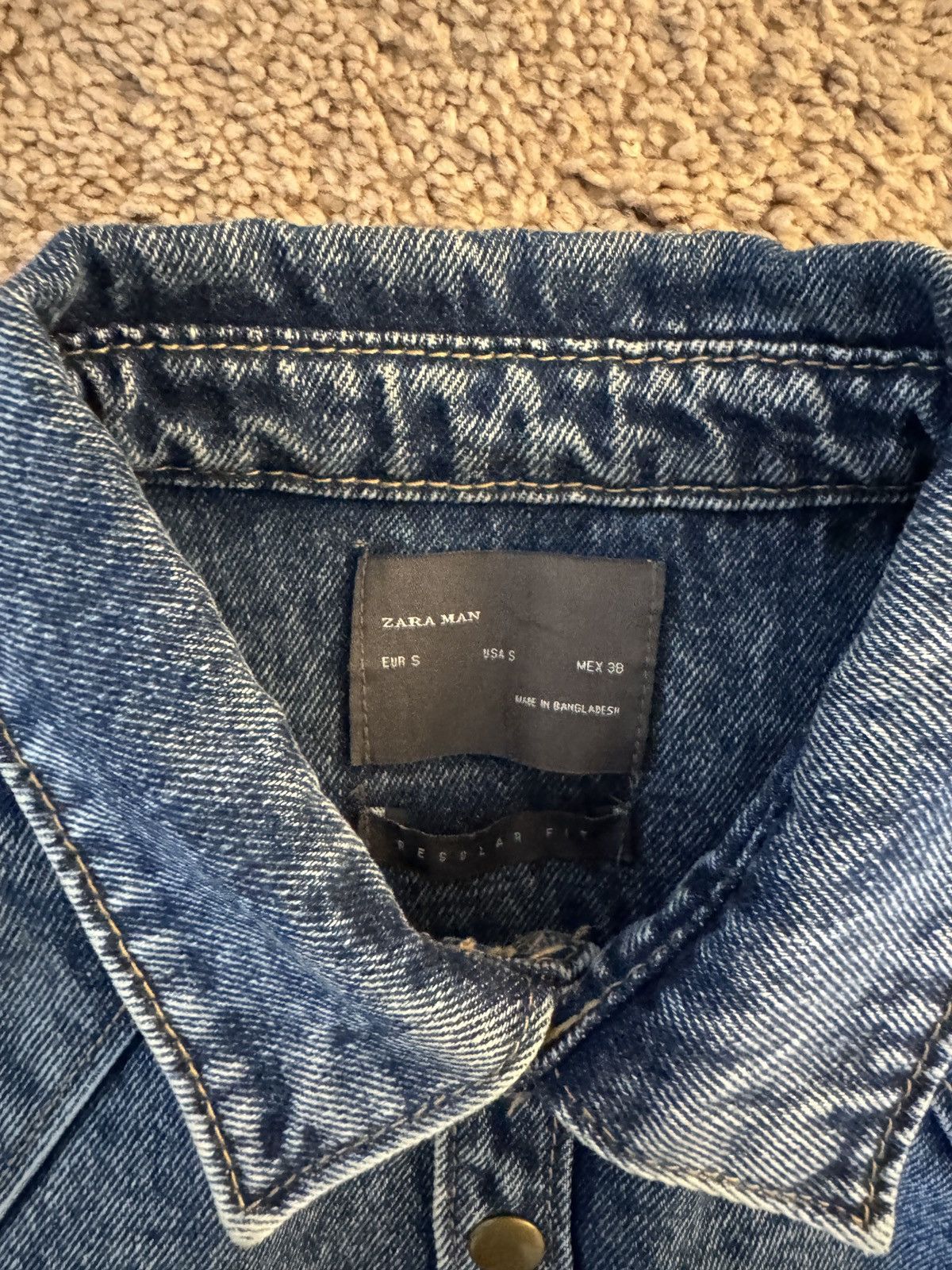 Zara ZARA Blue denim button-up shirt Size US S / EU 44-46 / 1 - 5 Thumbnail