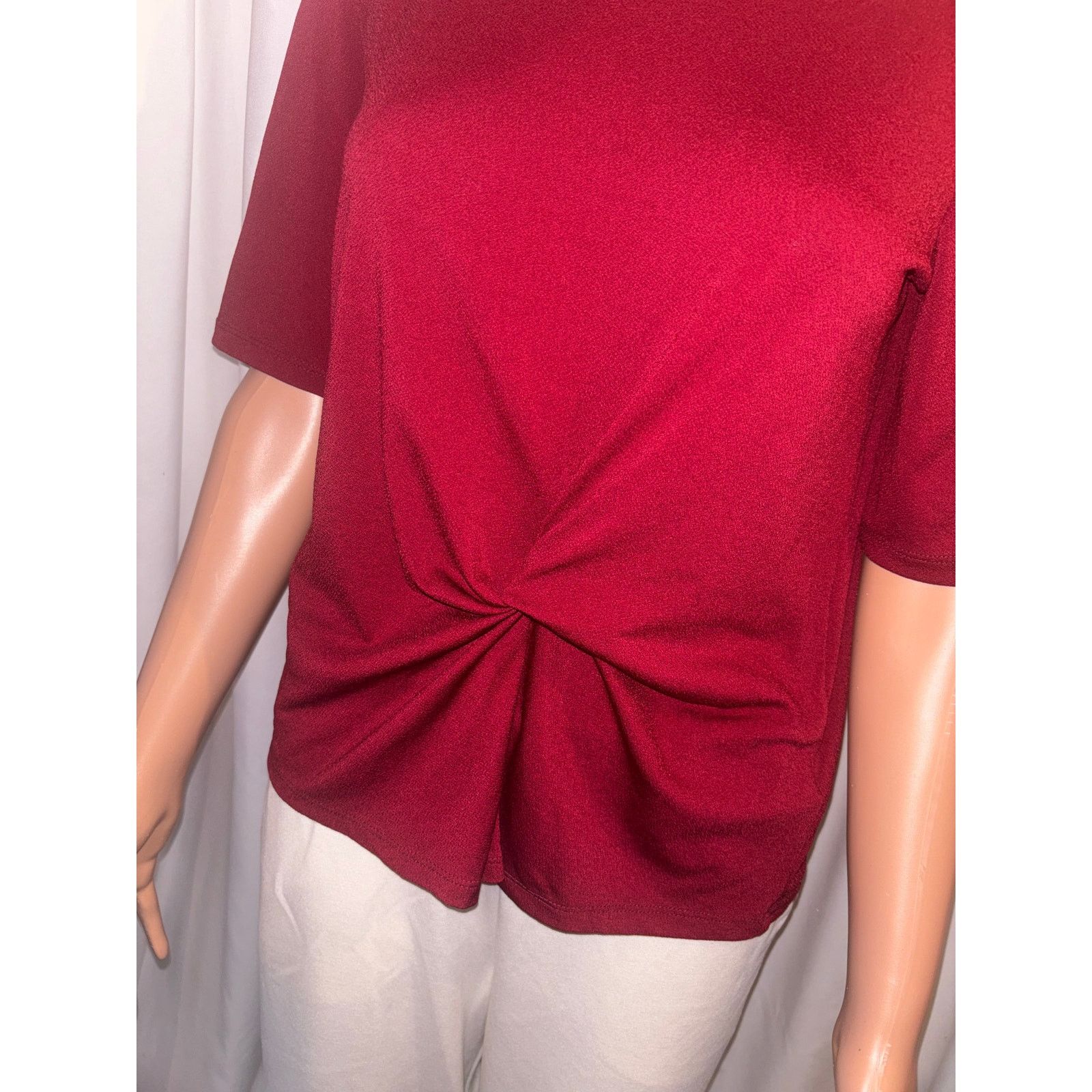 The Unbranded Brand Top Shop Size 6 Red Wine Blouse Size M / US 6-8 / IT 42-44 - 2 Thumbnail