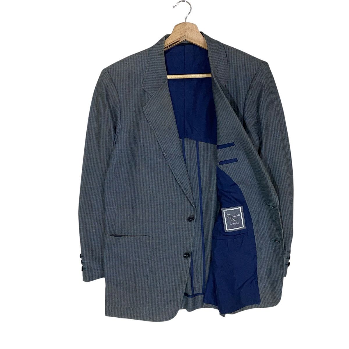 Christian Dior Monsieur × Designer VINTAGE CHRISTIAN DIOR GINGHAM COATS BLAZER Size US S / EU 44-46 / 1 - 1 Thumbnail
