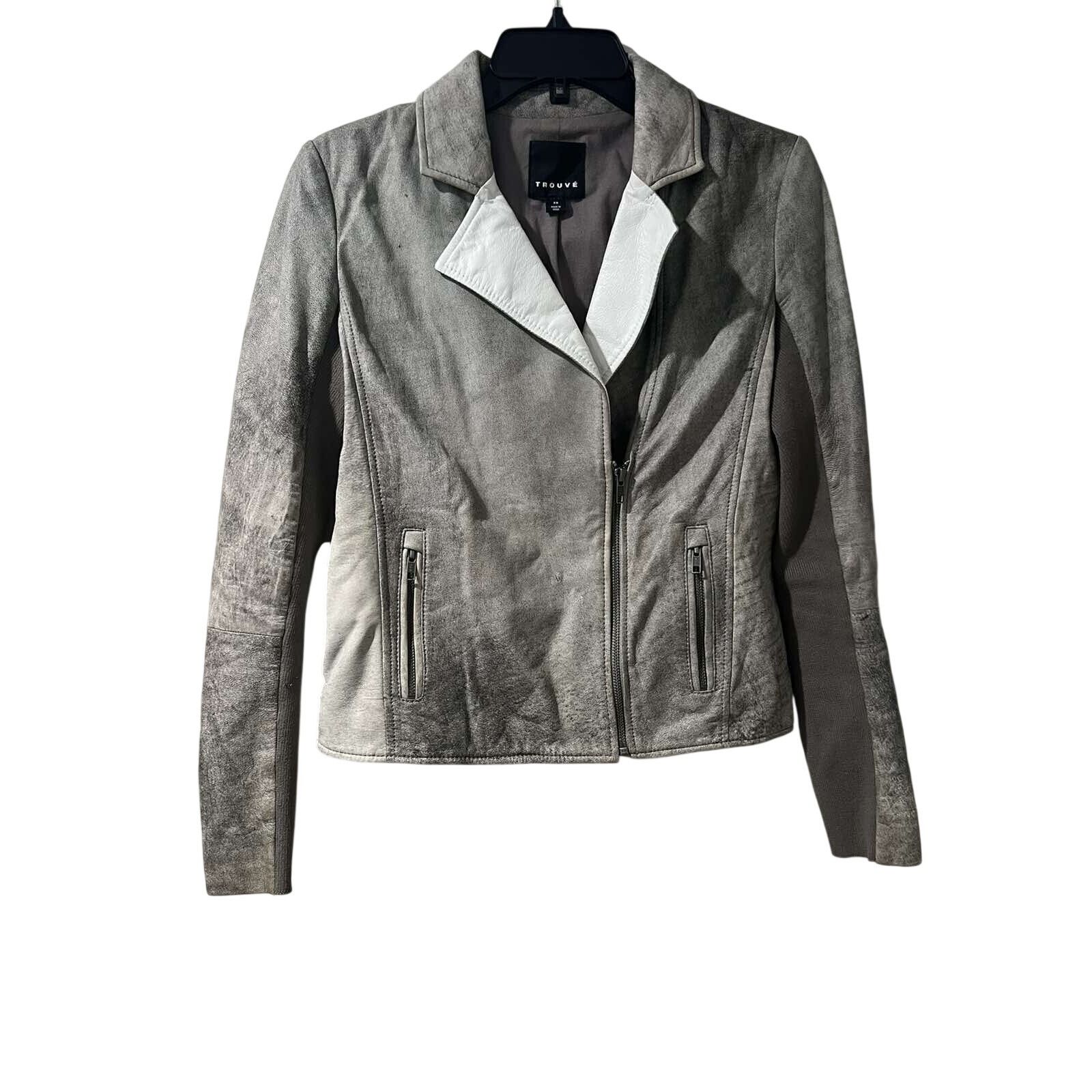& Other Stories Trouve Rare 100% Genuine Leather Jacket XS Lining A001625 Size XS / US 0-2 / IT 36-38 - 3 Thumbnail