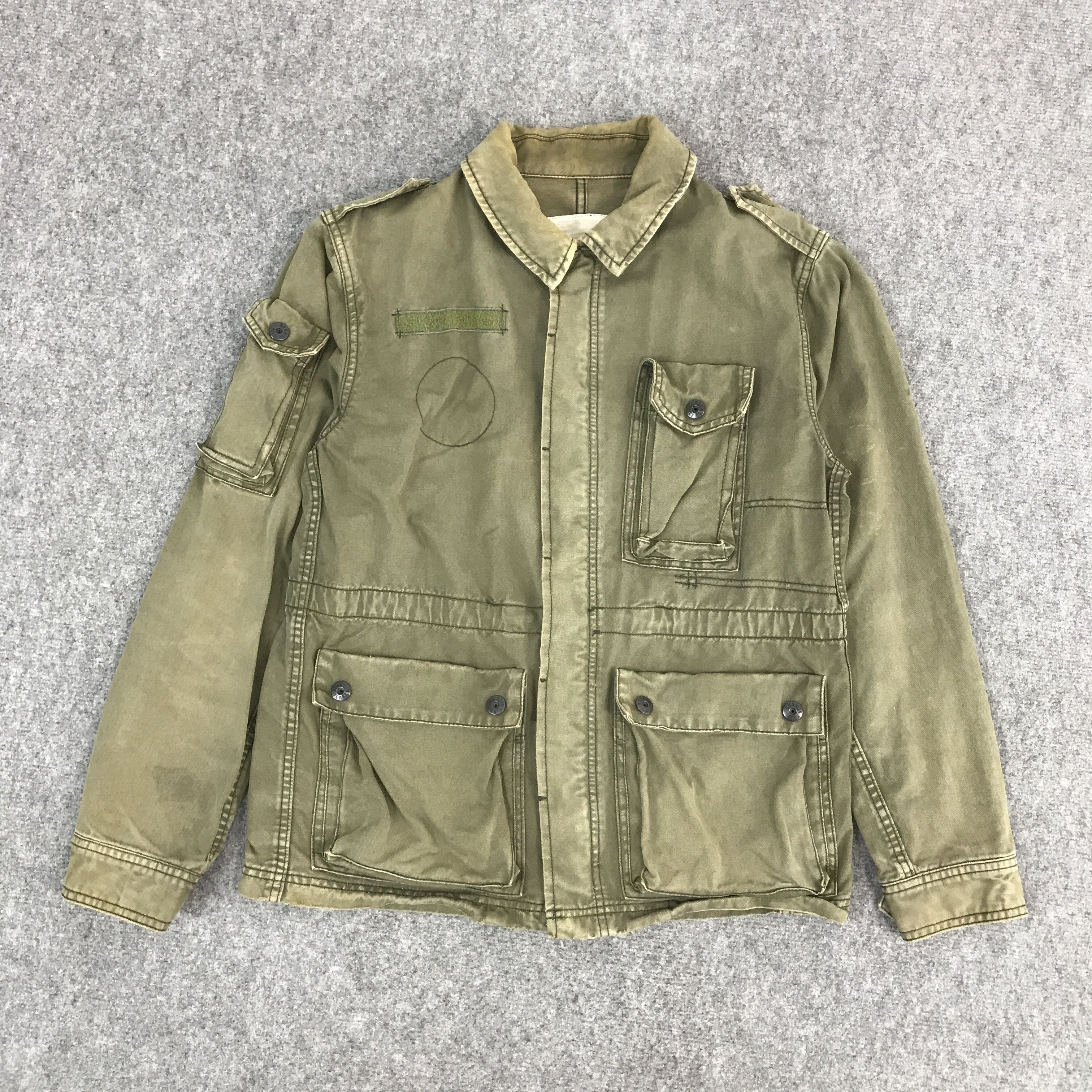 Japanese Brand BACK NUMBER ARMY STYLE FADED JACKET Size US S / EU 44-46 / 1 - 1 Thumbnail