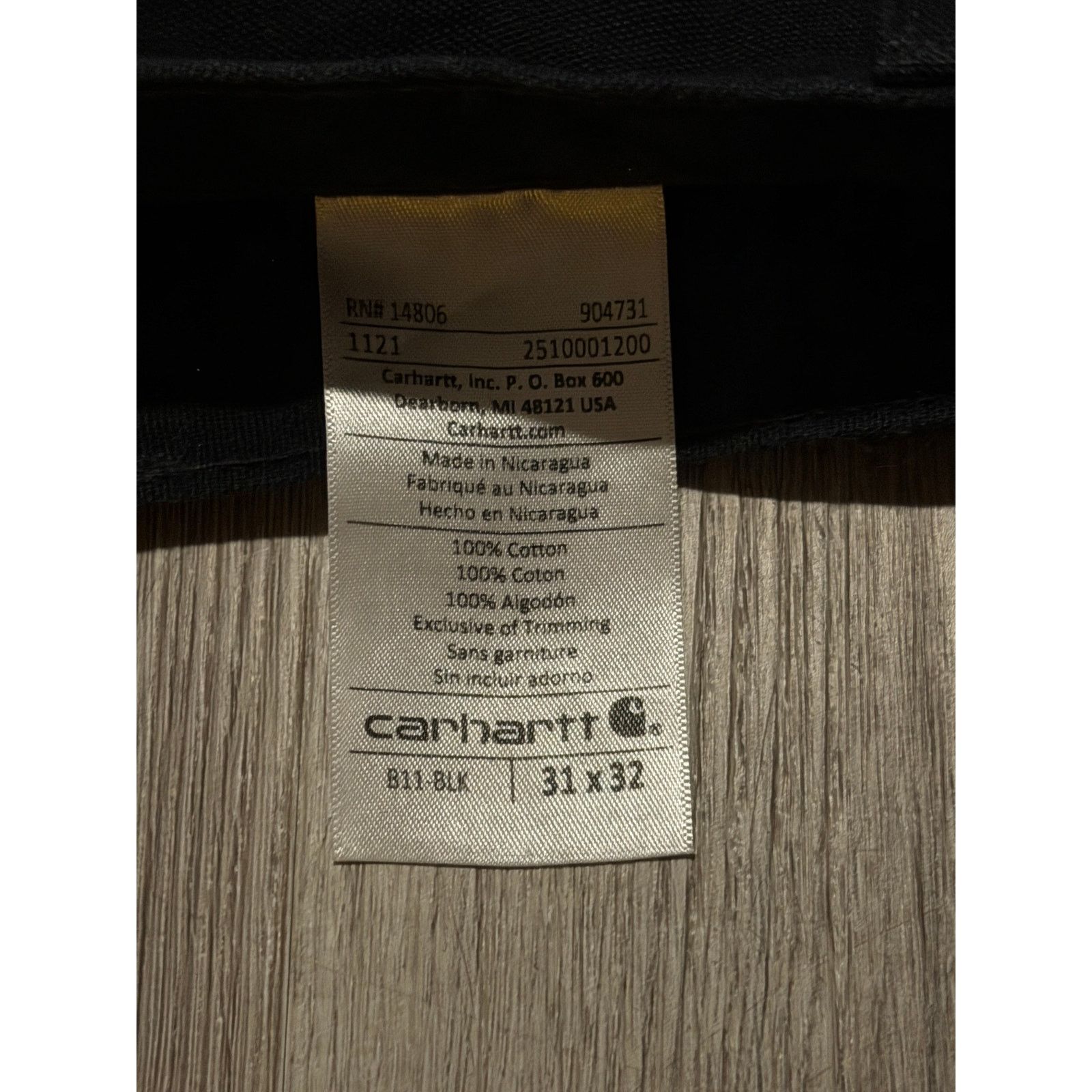 Carhartt Black Carhartt Pants 30 W 26 L (j8) Size US 30 / EU 46 - 4 Thumbnail