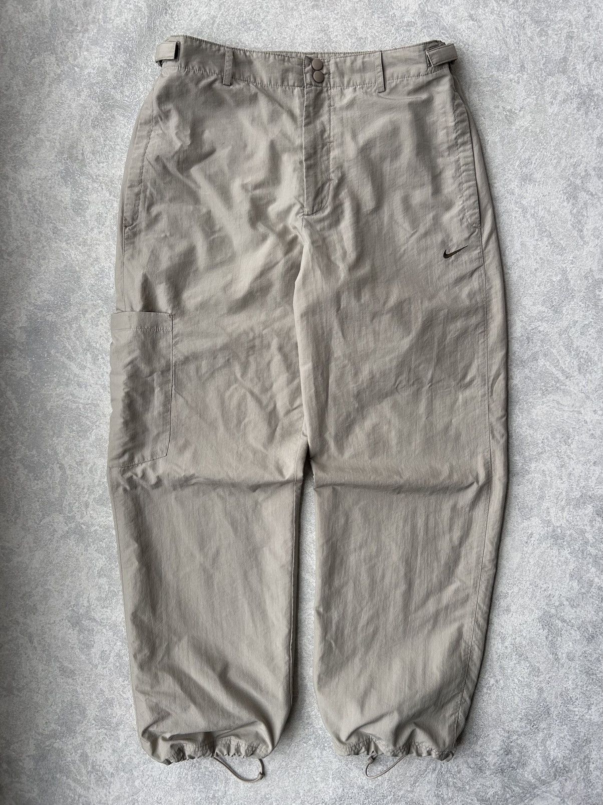 Nike Vintage 90s Nike Swoosh Baggy Parachute Track Pants Size US 34 / EU 50 - 10 Thumbnail