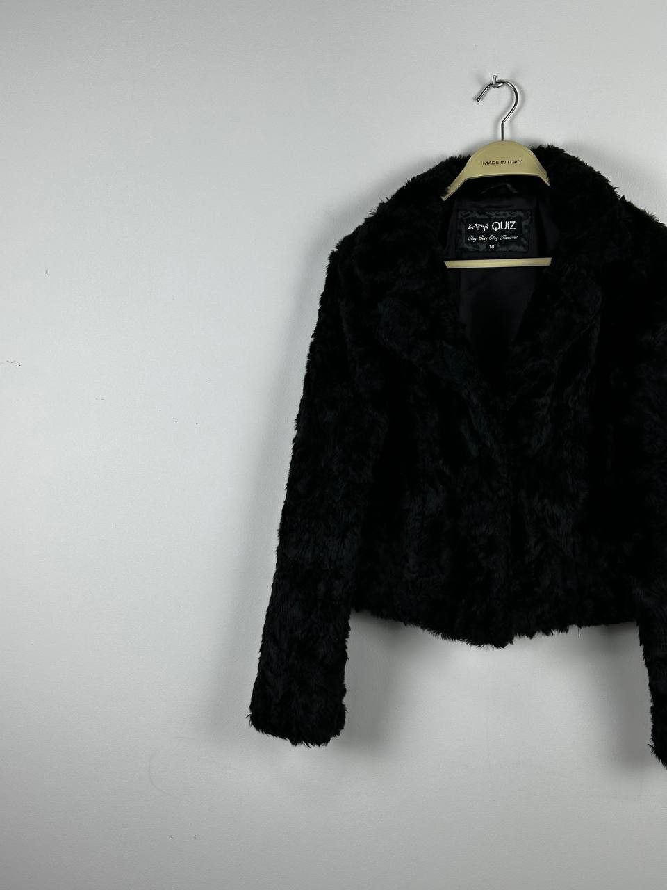 Vintage Vintage Faux Fur Cropped Biker Jacket Avantgarde Size S / US 4 / IT 40 - 3 Thumbnail