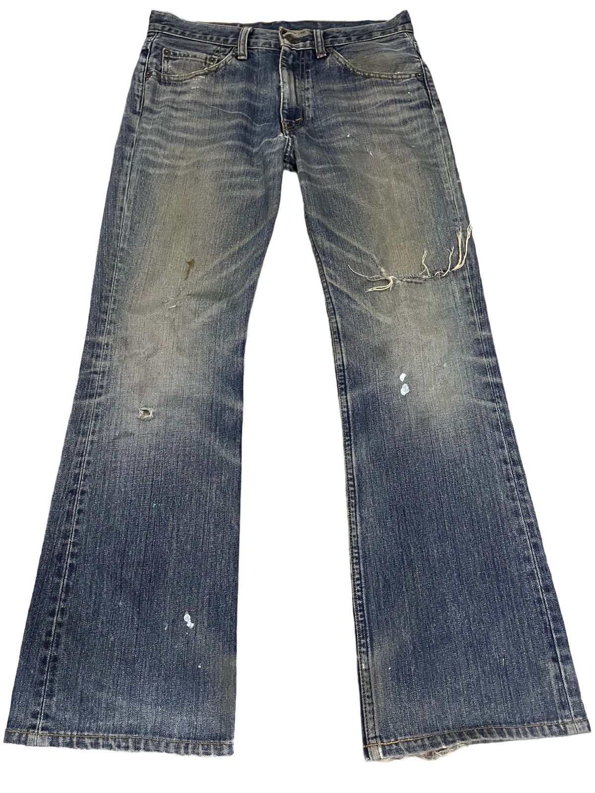 Levi's Vintage Levis Flare 517 MudWash Distressed Style Denim Size US 31 - 1 Thumbnail