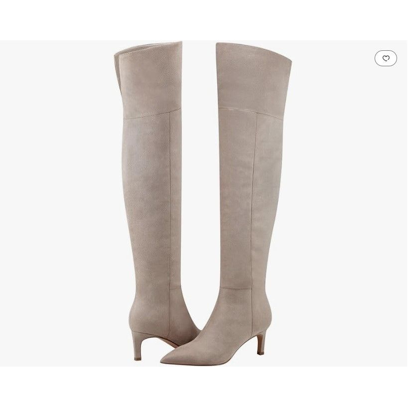 Marc Fisher 👢Marc Fisher “Qulie” Over The Knee Kitten Heel Boots Size US 6 / IT 36 - 1 Thumbnail