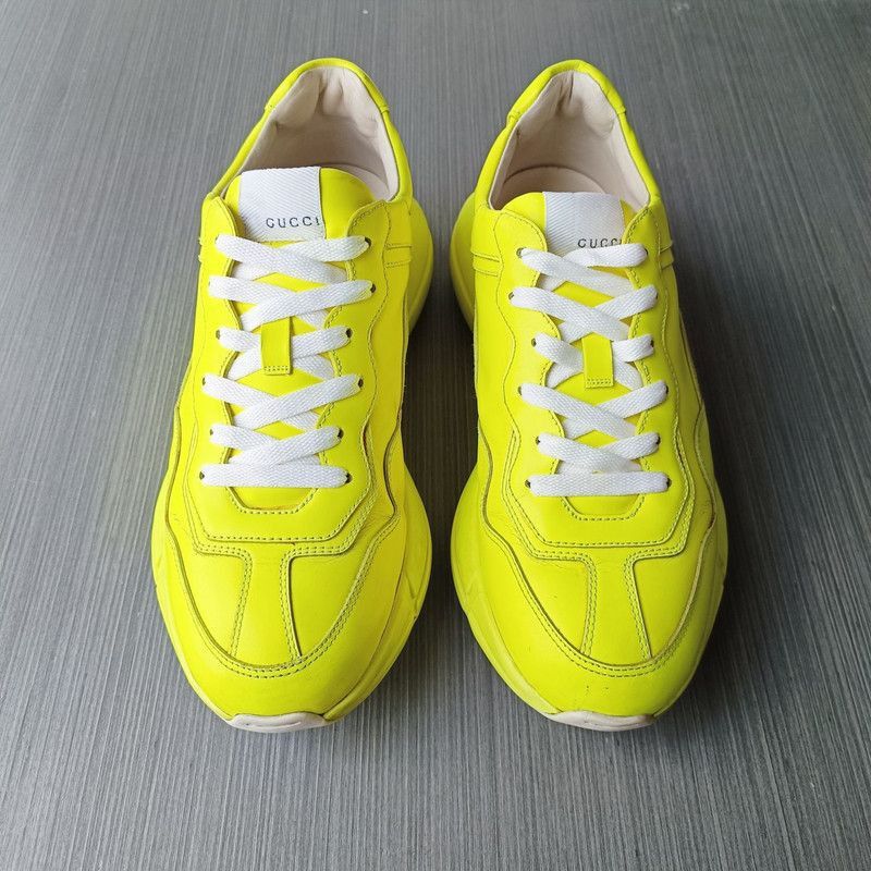 Gucci Gucci Rhyton Leather Low-top Sneakers in Yellow - Size US 8.5 / EU 41-42 - 1 Thumbnail