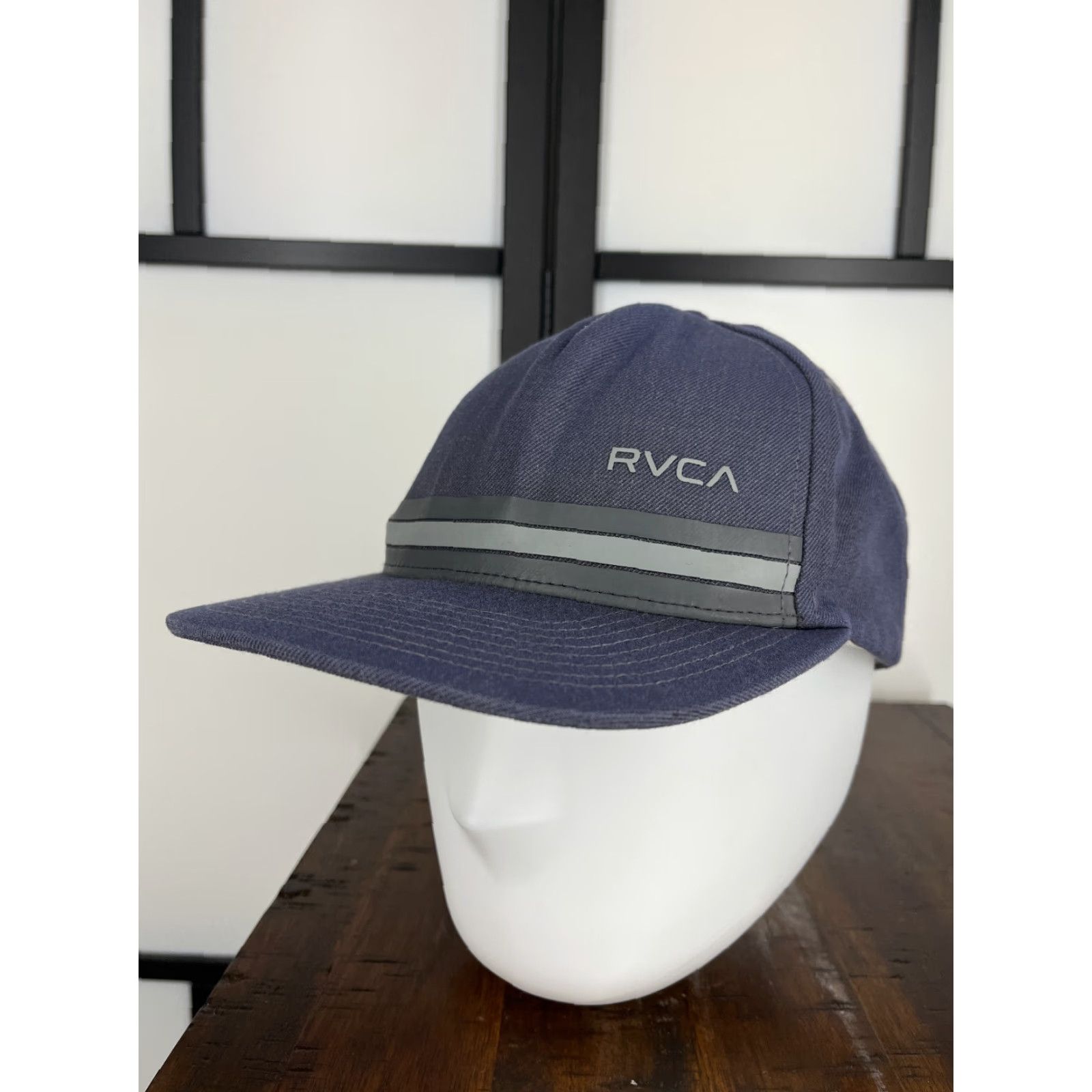 RVCA RVCA Hat Cap Snap Back Adult One Size Blue Embroidered Mid Fit Skateboard Size ONE SIZE - 4 Thumbnail