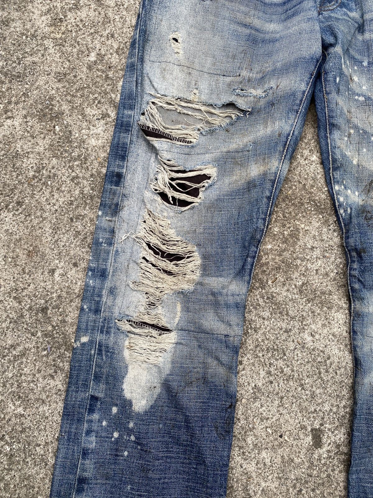 Energie Energie Italy Green Selvedge Distressed Denim Size US 32 / EU 48 - 6 Thumbnail