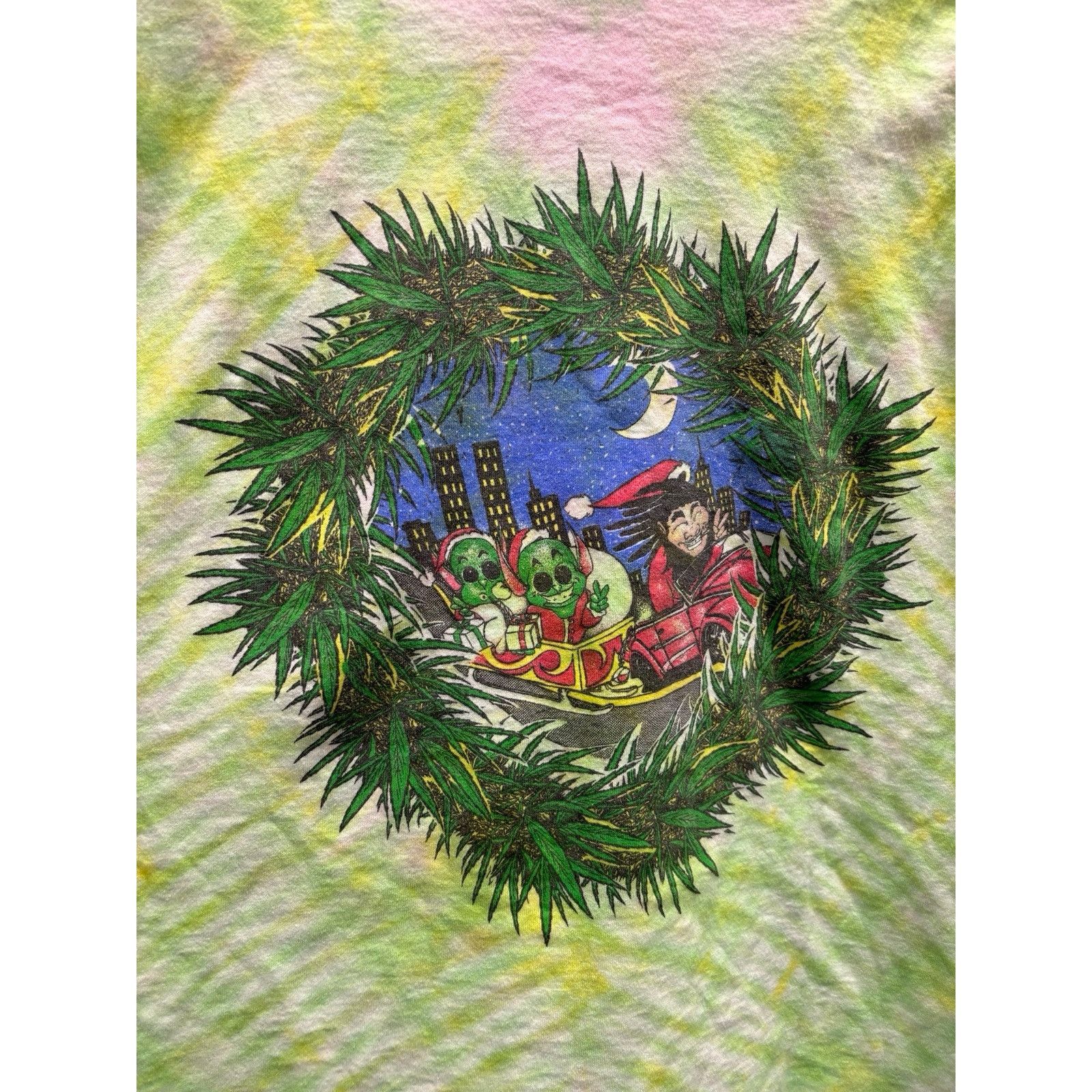 Band Tees × Vintage Vintage Weed Goblin Elves Shirt Tie Dye Shirt XL Christmas Size US XL / EU 56 / 4 - 5 Thumbnail