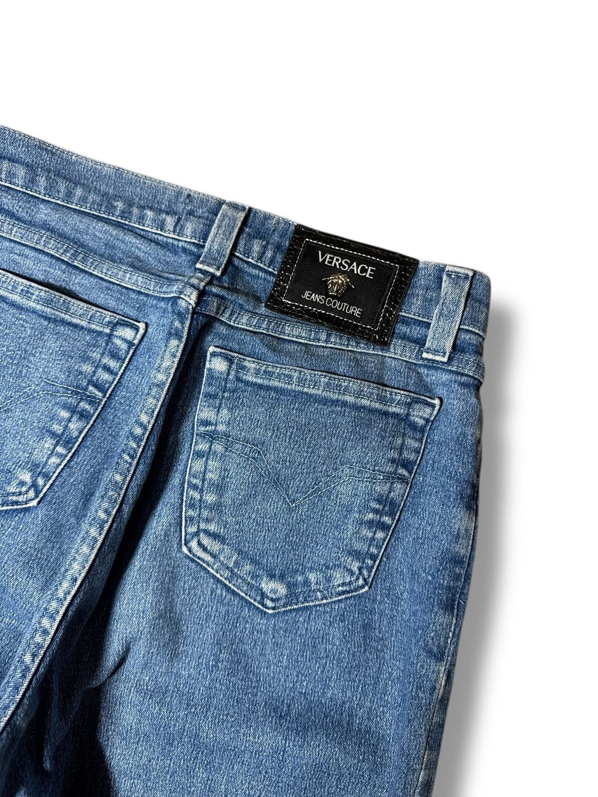 Versace Vintage Versace Jeans Couture Jeans Denim 90s Blue Pants Size US 31 - 3 Thumbnail