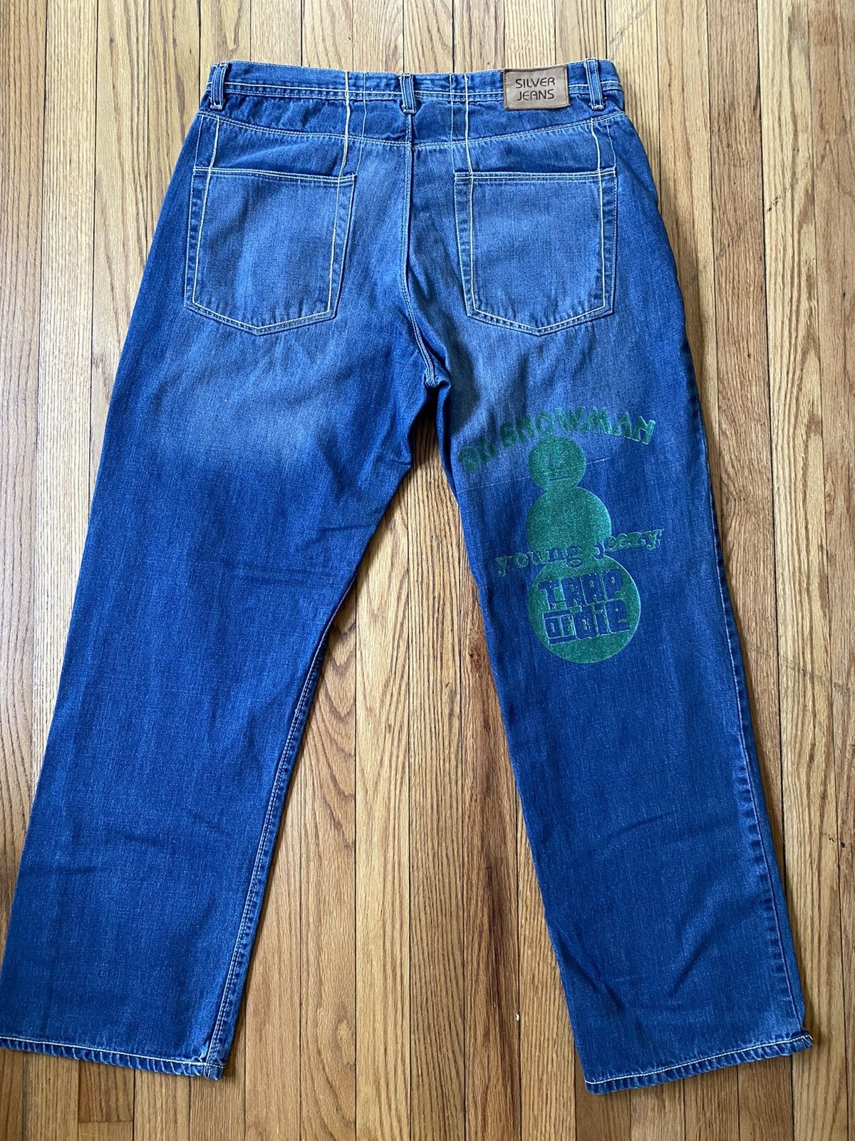 image of Jnco x Vintage Crazy Vintage Y2K Jeezy The Snowman Jeans in Blue, Men's (Size 36)