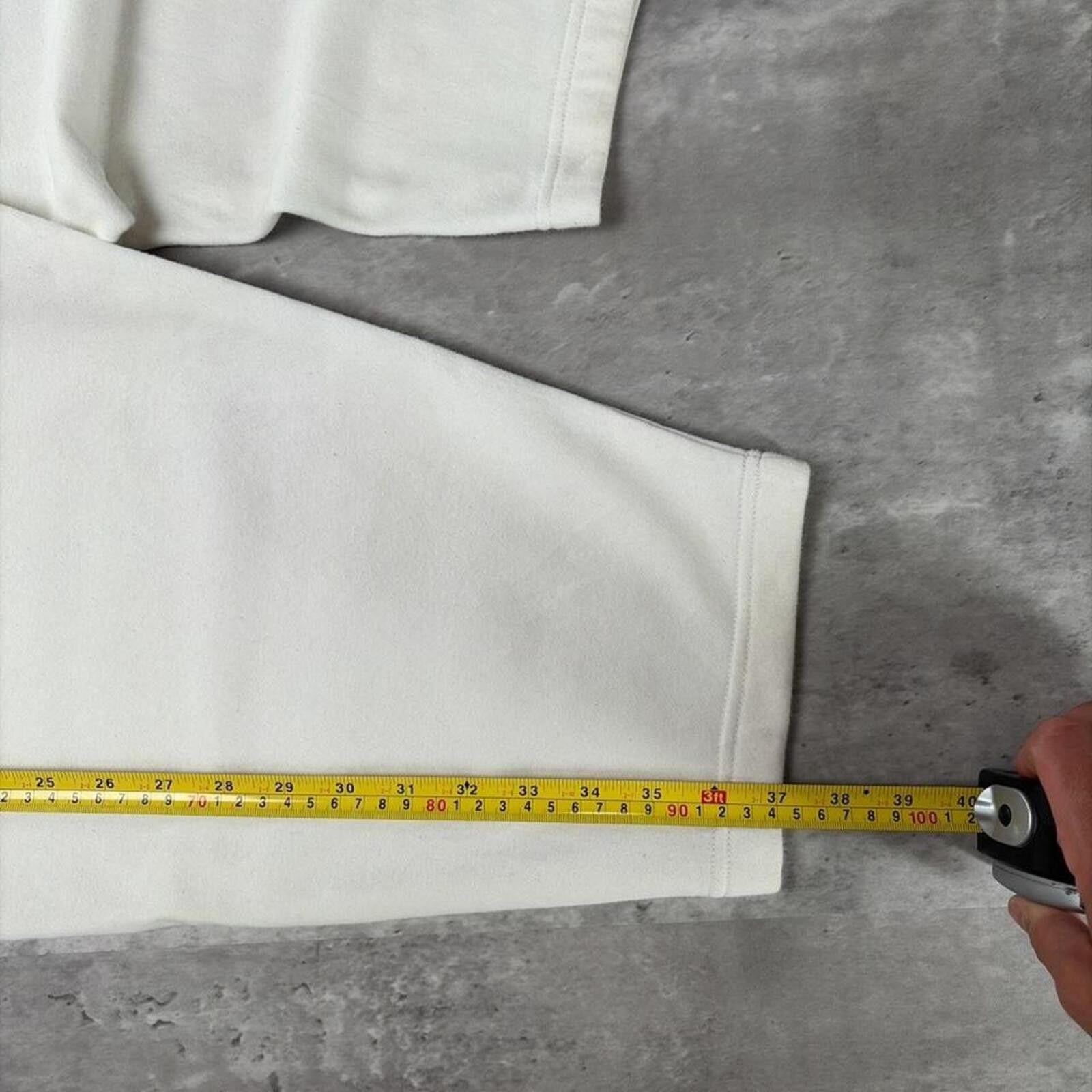 Nike Y2K White Nike Swoosh Grunge Baggy Skater Sweatpants Size 40" / US 18 - 7 Thumbnail