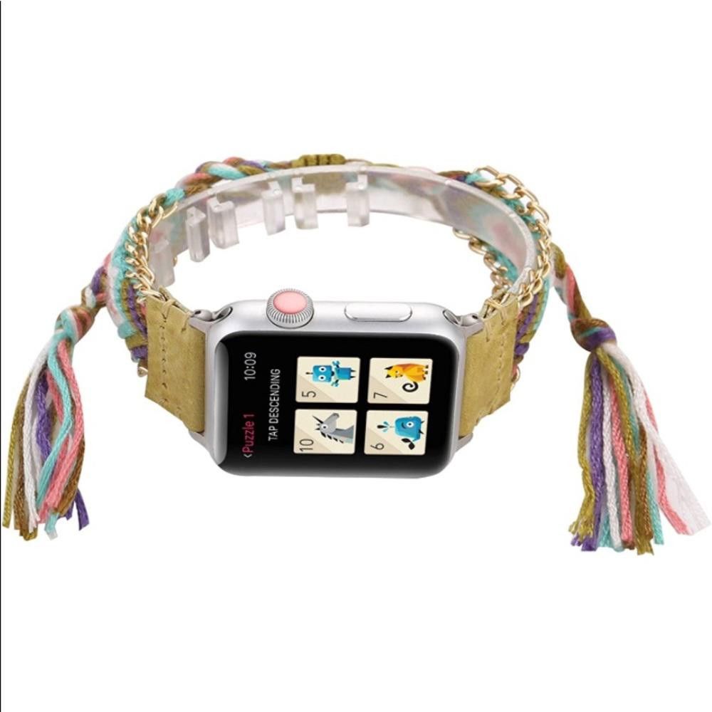 Designer NWOT Boho Woven Apple Watch Wristband 38mm/42mm Size ONE SIZE - 4 Thumbnail