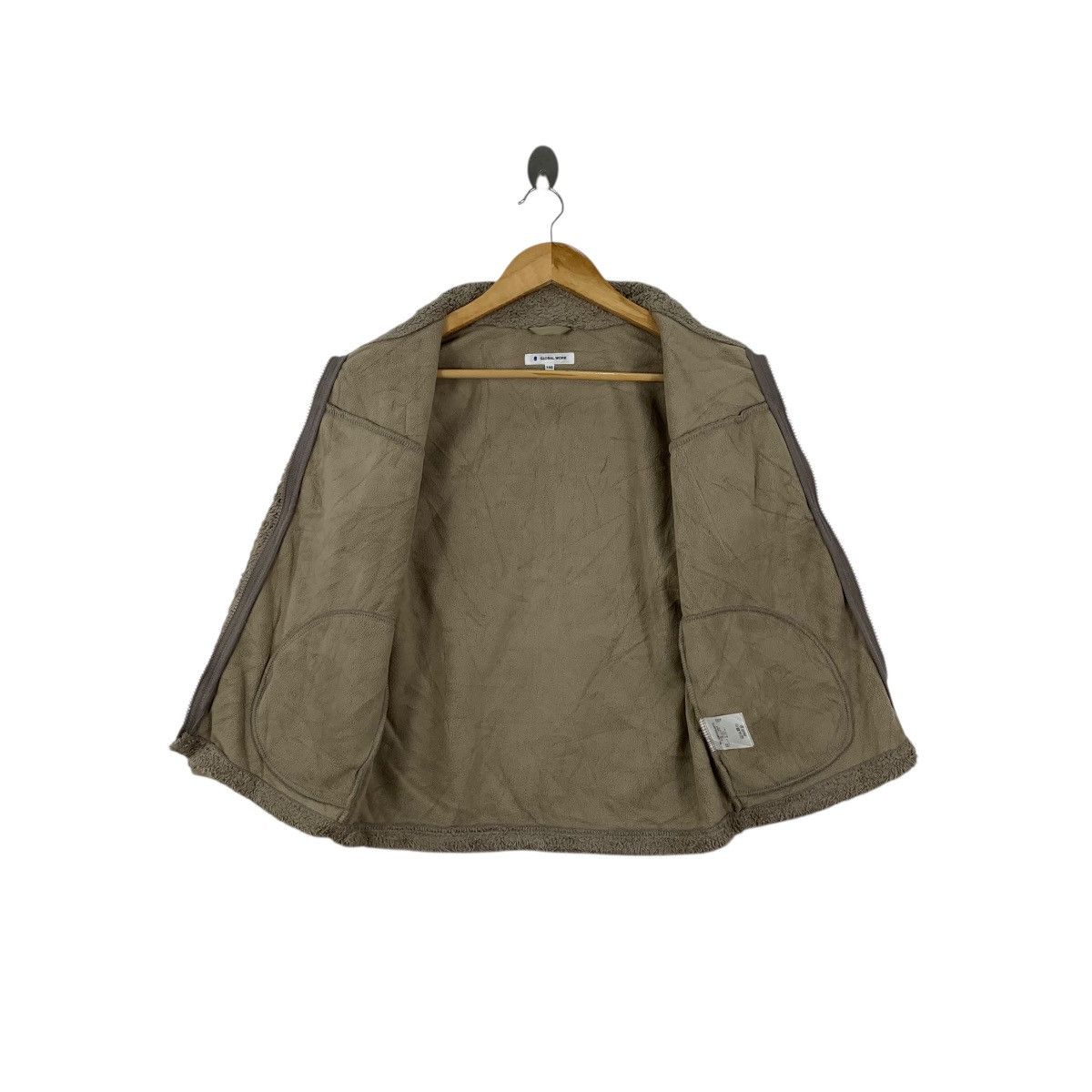 Global Work GLOBAL WORK JAPAN Retro X Pocket Sherpa Fleece Bomber Jacket Size S / US 4 / IT 40 - 7 Thumbnail
