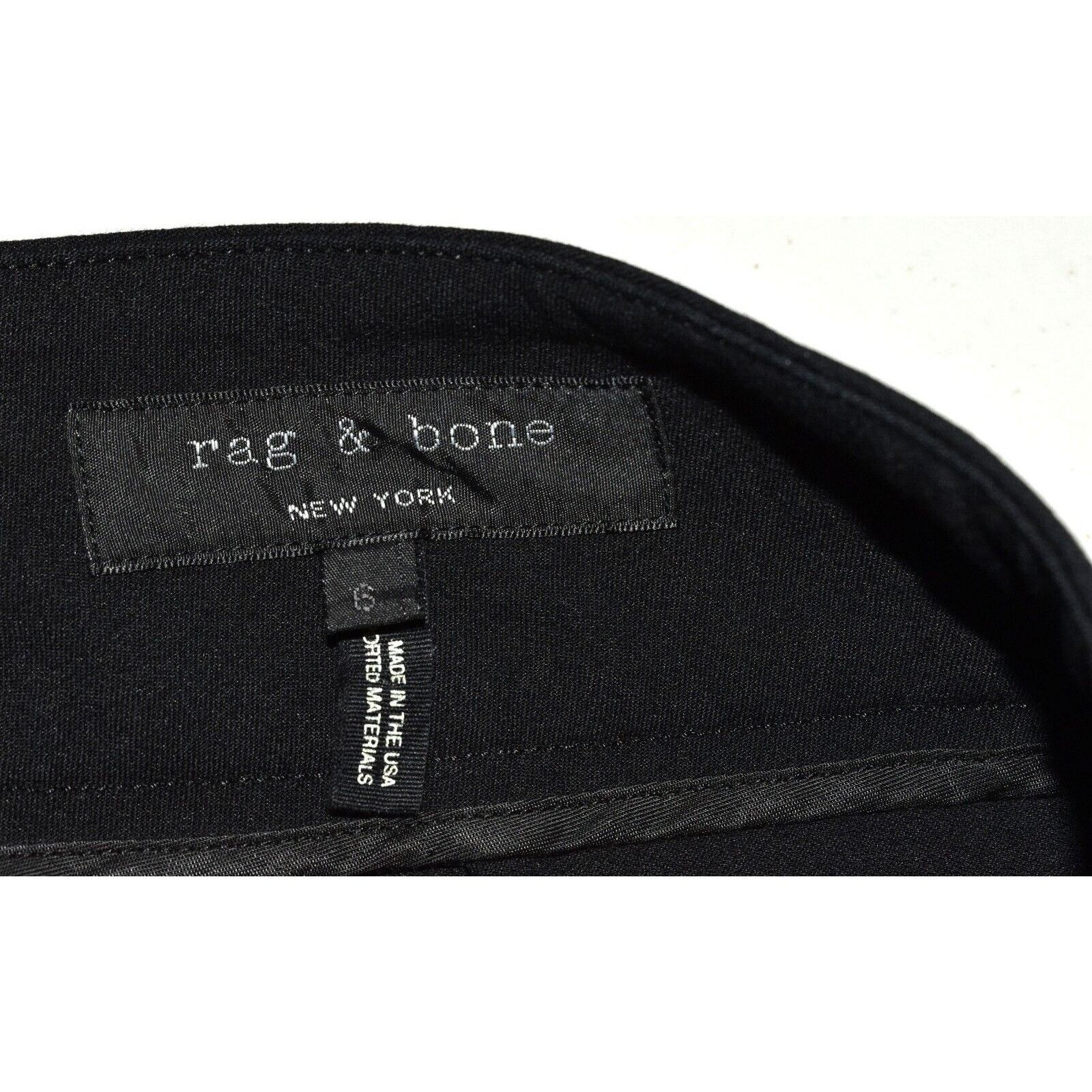 Rag & Bone RAG & BONE Black Stretch Leather Panel Moto Pants Sz 6 $450 Size 28" / US 6 / IT 42 - 4 Thumbnail