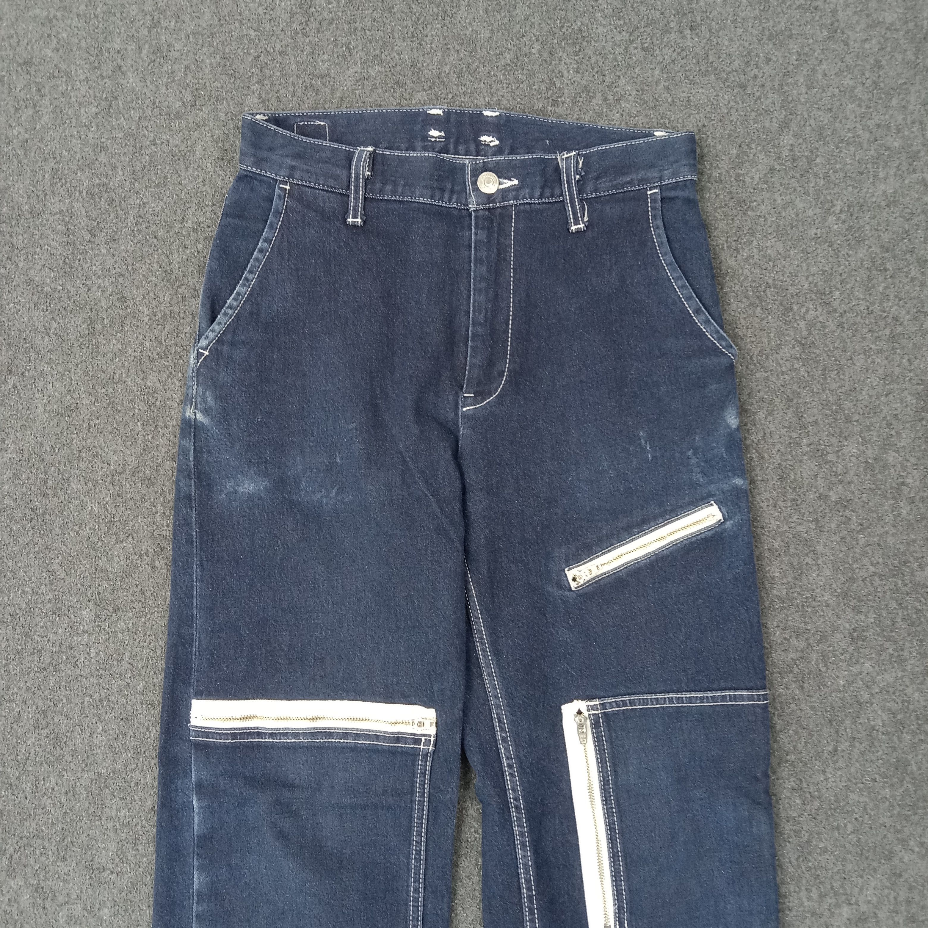 Japanese Brand X-girl Japanese Brand Multi Pocket Denim Jeans C252N3 Size US 27 - 2 Thumbnail