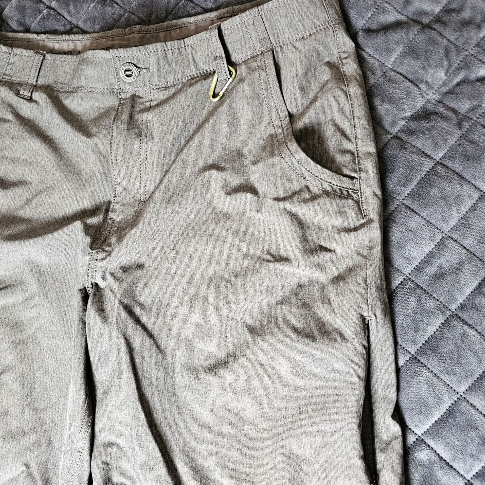 ASCENO Ascend Mens Cargo Shorts 36x9 Gray Flat Front Pockets Outdoor Summer 9 In Inseam Size US 36 / EU 52 - 3 Thumbnail