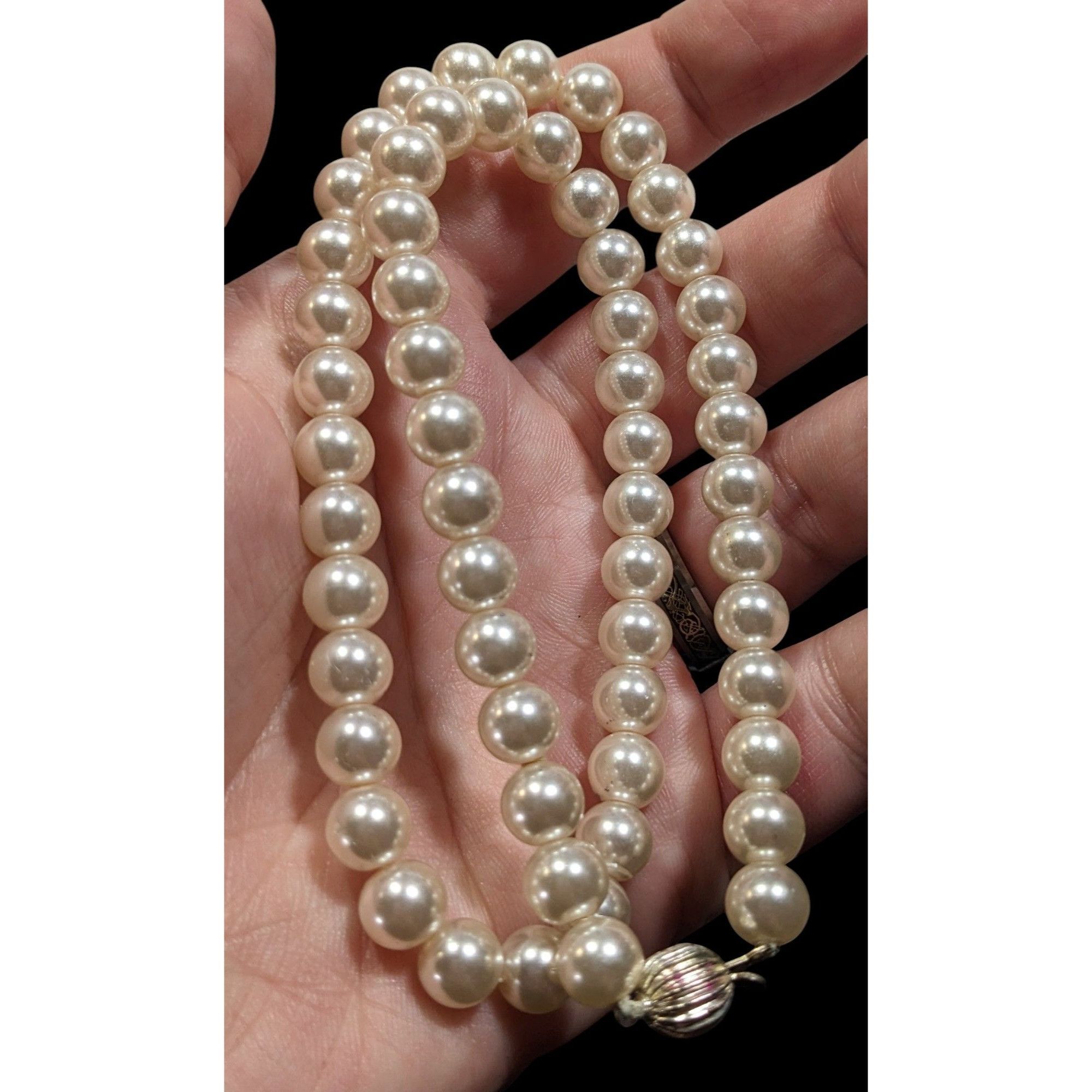 Other Vintage Faux Pearl Beaded Necklace With Hidden Bead Box Clas Size ONE SIZE - 3 Thumbnail