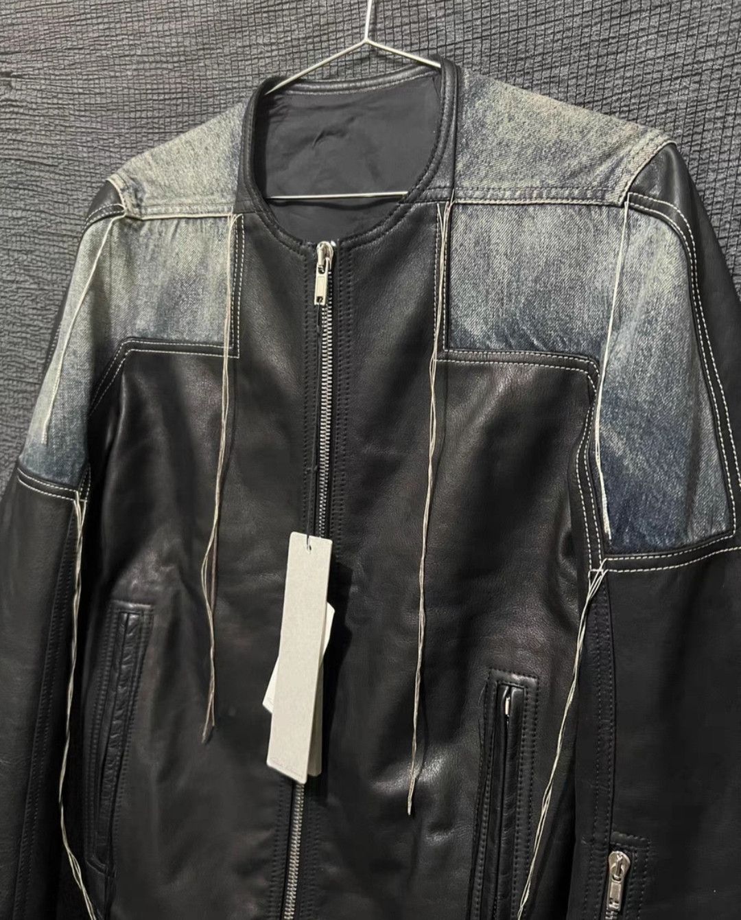 Rick Owens RickOwens19ss mainline fringed denim patchwork jacket Size US S / EU 44-46 / 1 - 3 Thumbnail