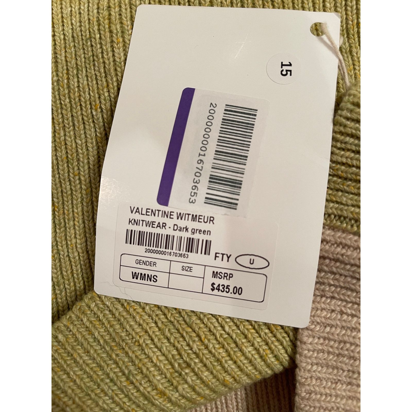 Other Valentine Witmeur Lab Economist Thin Turtleneck Khaki NWT OS Size ONE SIZE - 4 Thumbnail