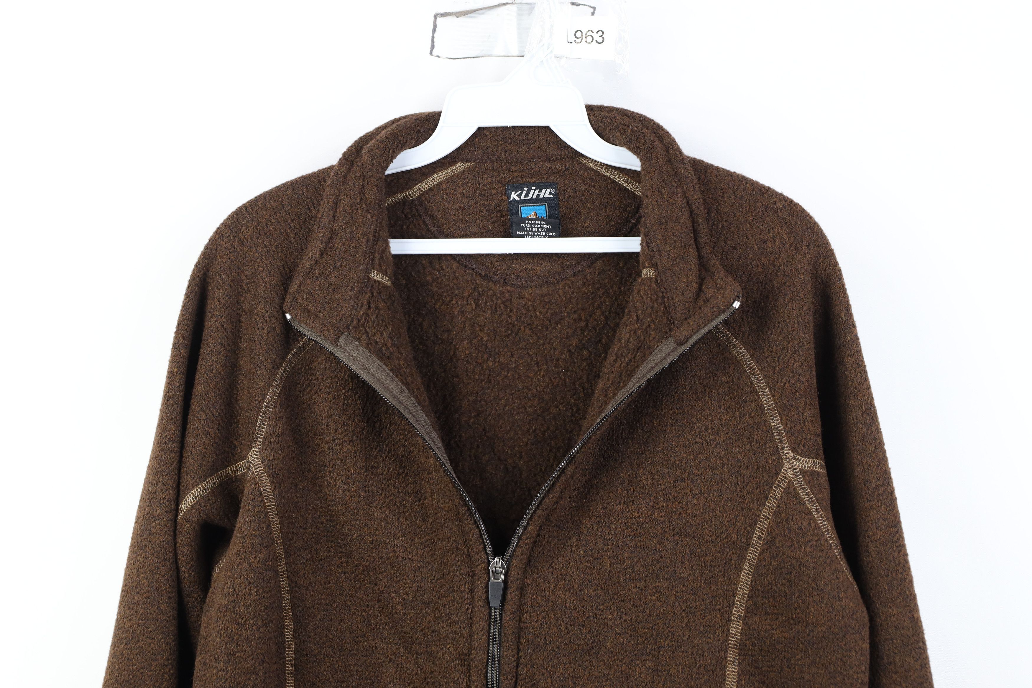 Kuhl Kuhl Mountain Spell Out Alfpaca Fleece Full Zip Jacket Brown Size L / US 10 / IT 46 - 2 Thumbnail