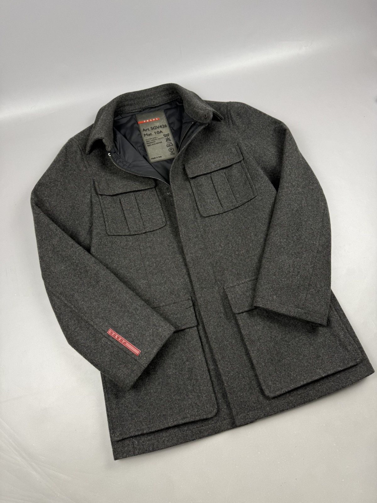 Prada Prada trench coat grey iconic model size S men Size US S / EU 44-46 / 1 - 1 Thumbnail