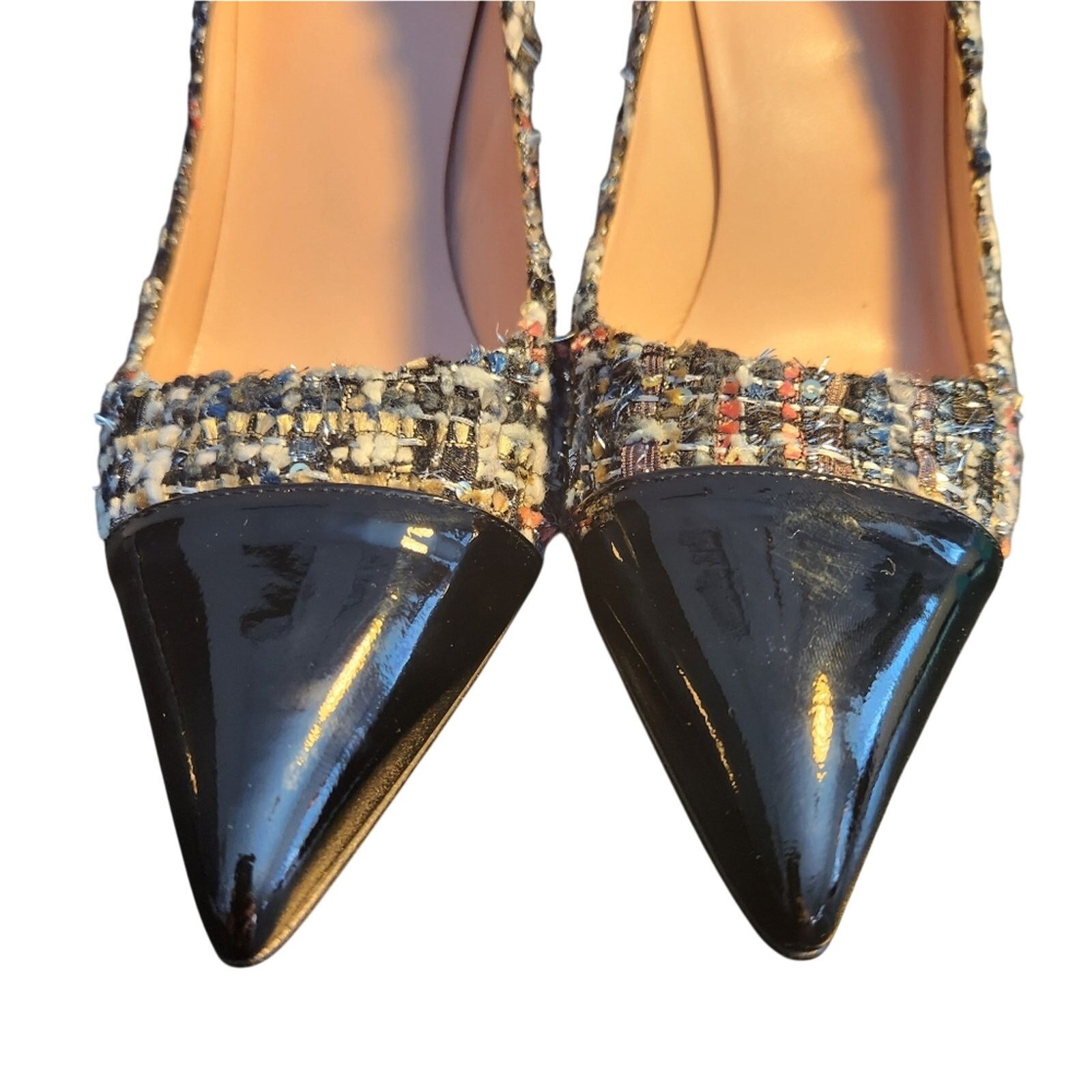 Kate Spade Kate Spade Lacy Black/MultiStar Heels Size US 8 / IT 38 - 6 Thumbnail
