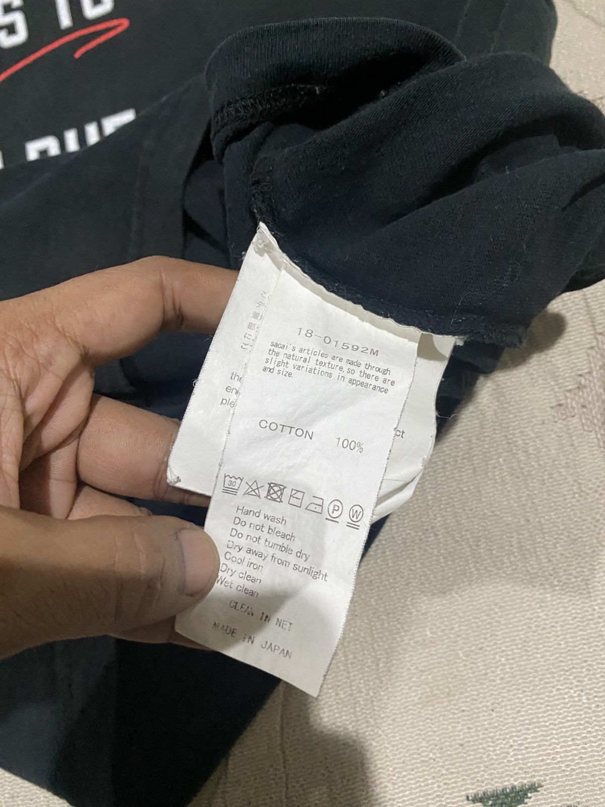 Sacai SS18 SACAI X LAWRENCE WEINER SPELLOUT TSHIRT Size US L / EU 52-54 / 3 - 10 Thumbnail