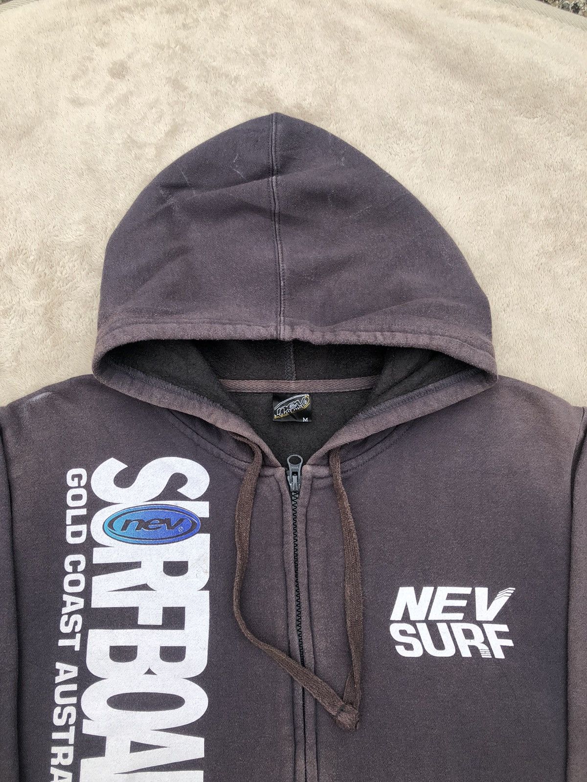 Vintage Vintage 90s Nev Surfboards Australia Sunfaded Hoodie Size US M / EU 48-50 / 2 - 7 Thumbnail