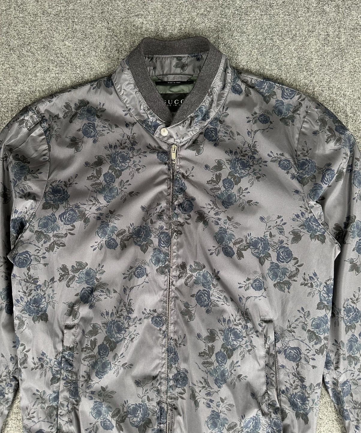 Gucci Gucci - Frida Giannini 2012 Floral Print MA-1 Bomber Jacket Size US S / EU 44-46 / 1 - 5 Thumbnail