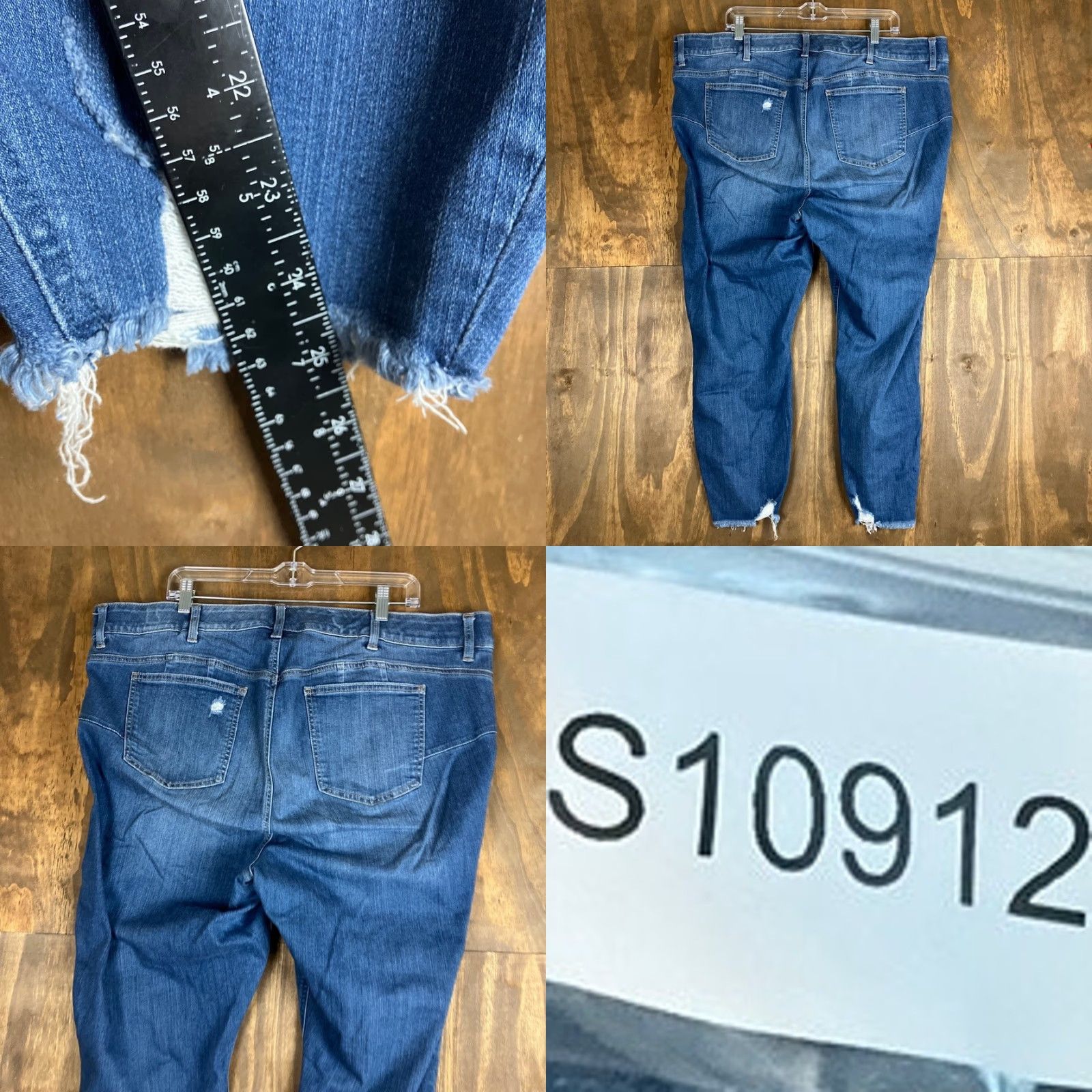 Torrid Torrid Jeans Blue Denim High Rise Bombshell Skinny Distressed 24R Size 28" / US 6 / IT 42 - 8 Thumbnail