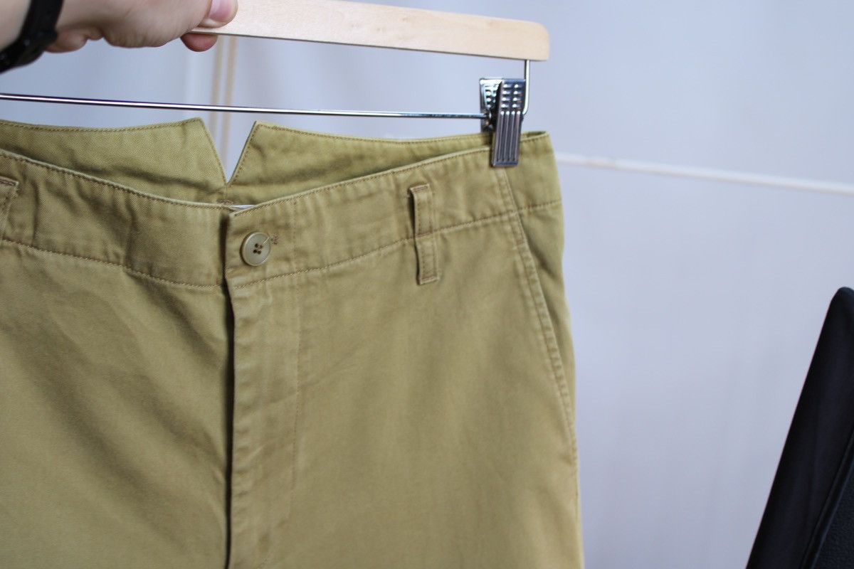 Designer × Golden Goose GOLDEN GOOSE Oversized Olive Khaki Cotton Chino Pants Size US 31 - 10 Thumbnail