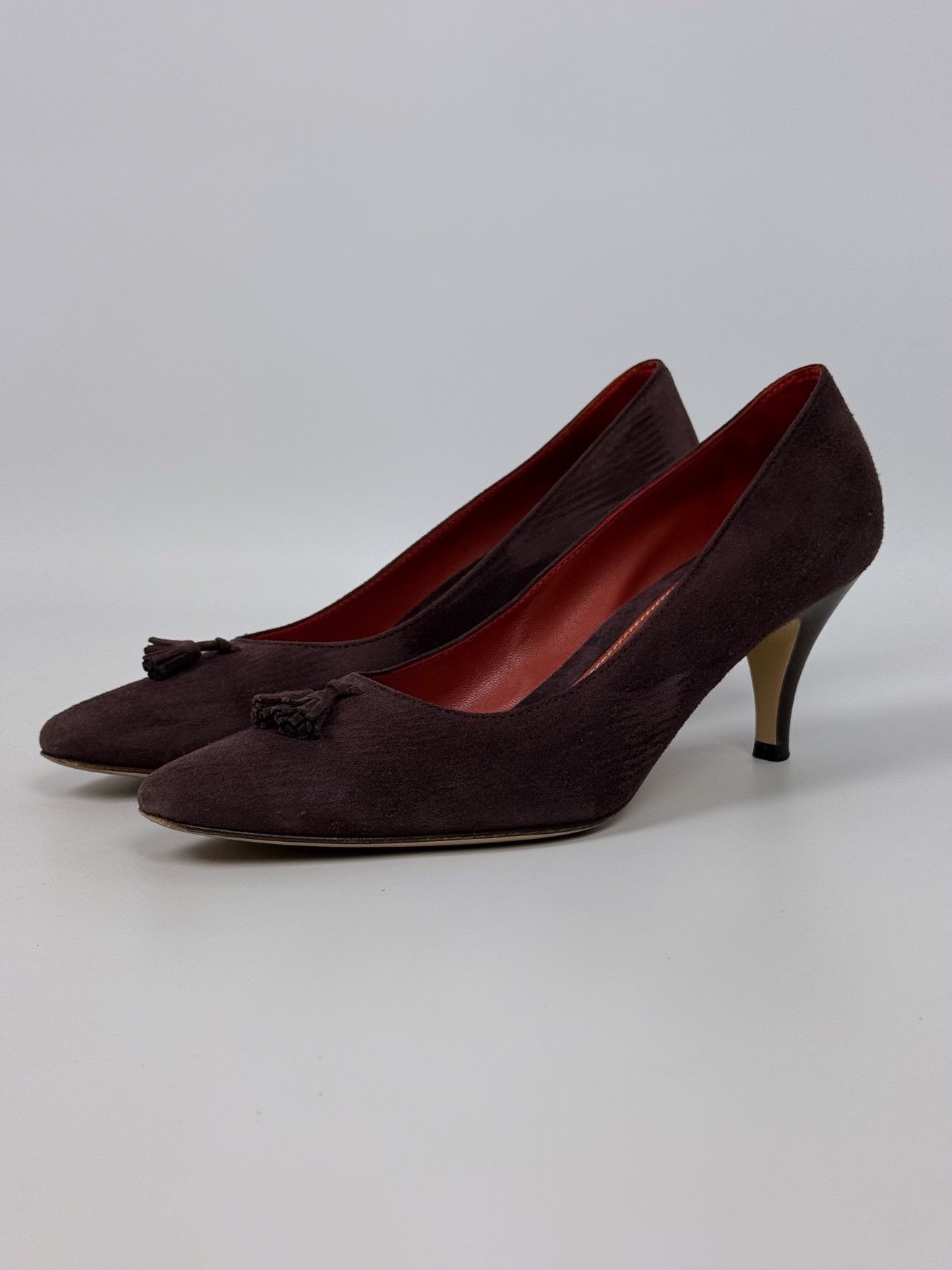 Loro Piana Loro Piana Escarpins Suede Purple Heels Size US 10 / IT 40 - 2 Thumbnail